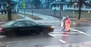 <p>Watch this video to see a Maryland police officer in Cecil County heroically save a student from a car that failed to stop at a school crosswalk.</p>

<p>In the video, the officer puts her hand up to signal to the approaching vehicle to stop. The student then starts to run across the street. But as the officer looks over at the car, she realizes that the driver is not stopping.</p>

<p>That&rsquo;s when the police officer has to act quickly. She grabs the child out of the car&rsquo;s way and falls to the ground while getting hit by the car herself. The car comes to a halt and the driver comes out of the vehicle to check on the officer that she just hit. Other people that were nearby and witnessed the event run over to help.</p>

<p>The officer in the video that helped save the student is Corporal Annette Goodyear. After she was hit by the oncoming car, she was taken to the hospital and treated for minor injuries. Thankfully, she is expected to be okay. And the student that she saved from being hit by the car was not injured at all.</p>

<p>&ldquo;Amazingly enough, and just speaking to her character and sense of community we have here, she actually went back to the school and checked on the little girl,&rdquo; <a href="https://www.localdvm.com/traffic/maryland-officer-saves-student-from-getting-hit-by-car/">said</a> Danielle Hornberger, Cecil County Executive.</p>

<p>The driver that failed to stop at the crosswalk was cited for several traffic violations, while Corporal Annette Goodyear was awarded for her heroic act.&nbsp;&nbsp;</p>

<p>&ldquo;I will be awarding a citation to Annette Goodyear for her heroism in putting herself at risk to save a young student from being hit by an oncoming car,&rdquo; <a href="https://www.localdvm.com/traffic/maryland-officer-saves-student-from-getting-hit-by-car/">said</a> Governor Hogan.</p>

<p>Thank goodness this officer was there to save the day! God bless Annette Goodyear and others in her line of work that put their lives on the line to serve and protect their communities!</p>
