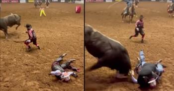 <p>If there ever was a great act of love and protection, then this is it. In this video, a dad rushes to save an unconscious cowboy before a bull charges into them.&nbsp;</p>

<p>It is just another day at a rodeo in this clip. There is an 18-year-old boy named Cody Hooks who is taking on the bull-like usual. As the bull takes off, you can see the boy begins to lose his grip falling to the ground and going unconscious, he is unable to move or get up to run out of the gate.&nbsp;</p>

<p>Two others come to try and distract the bull from him, however, the attempts can only hold the bull back for so long. Suddenly, Cody&rsquo;s own father jumps into the rodeo right as the bull is about to charge at his helpless son. The bull comes and rams them, but the father takes the blow for his son to protect him from worse injury or even death.&nbsp;</p>

<p>Cody shares in the interview that his dad saved him from terrible head injuries that the bull could have caused. The father is being officially given the title of &ldquo;Father of the Year.&rdquo; The father says, &ldquo;I would do anything to save my children, no matter what it is.&rdquo;&nbsp;</p>

<p>There is no way that we can watch this and not think about the love of God the Father for us. God in heaven came down to earth to defeat death and bring us back to Himself. Jesus went to great lengths of sacrifice to Himself on our behalf.&nbsp;</p>

<p>This great love of God is for the entire world. Anyone who believes in Him can receive this beautiful sacrifice of love from the Father and be protected from eternal death. Jesus gives us life and hope just like this father gives his son a second chance.</p>

<p><em>&ldquo;For God so loved the world that he gave his one and only Son, that whoever believes in him shall not perish but have eternal life.&rdquo; <a href="https://www.godtube.com/bible/john/3-16">John 3:16</a></em></p>

