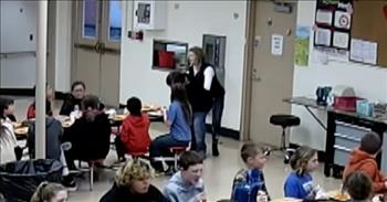 <p>This life-saving moment was unbelievably caught on video! A substitute teacher saves a student choking on a corndog in the middle of lunch hour in a busy lunchroom.&nbsp;</p>

<p>For those of us who know and love God, we know he orchestrates every one of our days of life before one of them ever comes to be. He is the author and perfecter of our lives and he works all things together for our good.&nbsp;</p>

<p>And this was certainly the case for Sadie Carwyle, a substitute teacher who happened to be in the right moment and at the right time to save the life of student Ryan Buckner. He was busy eating a classic school lunch favorite&ndash;a corn dog as he was busy chatting with his friends when a chunk became lodged in his throat.&nbsp;</p>

<p>Unable to breathe or dislodge it himself, Sadie noticed right away his face was discolored from the lack of oxygen. She also saw the panic written all over Ryan&rsquo;s face. Sadie said she knew instantly what was happening and jumped into action. She quickly walked over to Ryan and turned him around in order to properly position him for the Heimlich maneuver.&nbsp;</p>

<p>It took eight attempts before the corndog was finally dislodged from his throat. Sadie says she saw the color come back to his face and that&rsquo;s when she knew everything was going to be okay. And perhaps, this detail isn&rsquo;t critical but can we all just be impressed for a moment because Sadie not only saved this teen&rsquo;s life but she did it in heels.&nbsp;</p>

<p>Sadie can be seen wearing stylish booties and perhaps the extra height from the shoes helped give her a slight edge when performing the life-saving Heimlich maneuver.&nbsp;</p>

<p>We can thank God for Sadie&rsquo;s life-saving and stylish skill set and for placing her to work at the school on that very critical day.&nbsp;</p>

<p><em>&ldquo;And in Your book all the days [of my life] were written before ever they took shape, when as yet there was none of them,&rdquo; <a href="https://www.godtube.com/bible/psalms/139-16">Psalm 139:16</a></em></p>
