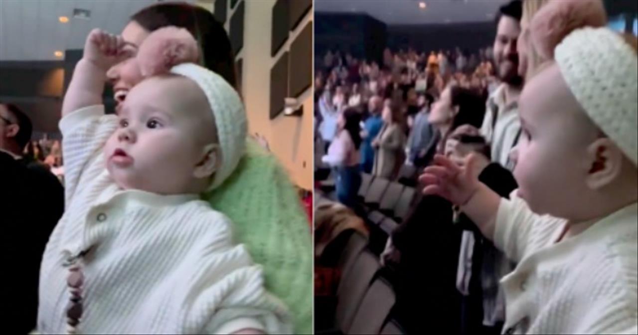 Sadie Robertson's Little Girl Worships The Lord With Her Hands In The Air