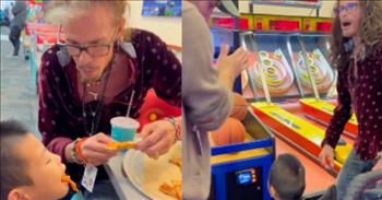 <p>This video gives &lsquo;all the feels&rsquo; as Aerosmith&#39;s Steven Tyler makes his littlest fan&rsquo;s dream come true at Chuck E. Cheese.&nbsp;</p>

<p>For most kids, a day at their beloved cheese palace is at the top of their bucket list. But for Eli, a disabled child in a wheelchair, his day went from cool to spectacular. Little Eli&rsquo;s parents were also thrilled, as any parents would be. After all, Aerosmith&rsquo;s music was a part of our growing-up years, and who could forget the song, &ldquo;I Don&rsquo;t Want to Miss a Thing,&rdquo; or better yet, &ldquo;Living On the Edge.&rdquo;&nbsp;</p>

<p>Steven definitely didn&rsquo;t miss out on any moments with Eli. He made Eli feel like he was the center of the universe as they ate pizza, played games, and took a fun stroll through the beloved restaurant. Perhaps the most poignant moment was the care Steven took to clean up Eli&rsquo;s pizza-sauced chin after he nibbled on a piece of cheesy pizza.&nbsp;</p>

<p>In the video, his parents wrote, &ldquo;Today, this incredible human made Eli feel like he was on top of the world. I know Eli will never forget this day.&rdquo;&nbsp;</p>

<p>I don&#39;t think Eli or his parents will ever forget these precious and beautiful moments either. Who knew a rock legend had such a playful and tender heart? Chuck E. Cheese recently posted the video and now Steven&rsquo;s compassion and kindness is giving viewers &ldquo;all the feels,&rdquo; too. The video clip went viral with over 500,000 views and thousands of comments.&nbsp;</p>

<p>One viewer posted, &ldquo;Steven Tyler is not only an amazing singer but a wonderful person. He seems to care about people. How he cleaned him up and helped him eat his pizza was simply the sweetest thing ever. Like a Dad taking care of his kiddo.&rdquo;</p>

<p>It seems like Steven is kind and compassionate wherever he goes. Another fan who saw the video wrote, &ldquo;I ran into Steven Tyler at a Whole Foods store in Nashville when he was buying juice (doesn&rsquo;t he have people to do that for him?). He was so kind, fun, and engaging. And asked if my niece and I wanted our picture with him. I&rsquo;m a huge fan now.&rdquo;</p>

<p>That&rsquo;s the beautiful thing about kindness. It&rsquo;s an extension of the love that knows no bounds and it&rsquo;s so simple to spread&ndash;like confetti all over humanity.&nbsp;</p>

<p><em><a href="https://www.godtube.com/bible/1-thessalonians/5-11">1 Thessalonians 5:11</a> &ldquo;Therefore encourage one another and build one another up, just as you are doing.&rdquo;</em></p>
