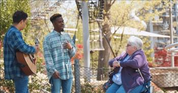 <p>Sometimes people are in the right place at the right time. In this video, a singer surprises strangers at the park with a gospel serenade.&nbsp;&nbsp;</p>

<p>DeWayne Crocker Jr. begins by introducing himself and his friends from different organizations. They are sharing love with people at a garden center and the gathering place in Tulsa, Oklahoma. They start out with shots of espresso to get energized.&nbsp;</p>

<p>First, DeWayne walks up to a sweet woman named Robin, who is sitting on a park bench. He tells her that he would like to sing for her today. After he sings a beautiful short&nbsp; rendition of Jireh, DeWayne gives Robin a gift card and tells her that he is with a non-profit called &ldquo;I Like Giving.&rdquo; He continues to surprise different people. One woman asks if he can sing for her toddler son.</p>

<p>At the end of the video, the guitarist asks DeWayne what his favorite part about singing and the way it impacts others is. He starts by saying that music is a universal language and has a great capacity in reaching people from all places.&nbsp;</p>

<p>He explains how music can help draw people to Christ. They celebrate a day of helping others smile with music and generosity.</p>

<p>Watching this group of young people take time to focus on ministering and blessing others in their community is inspiring. They remind us of the value in giving of our talents, time, and resources.&nbsp;</p>

<p>God has called us to have generous hearts, and we can model His generosity through our gifts and sacrifices for others. Everything we have comes from the Lord, so we can freely give to others today.&nbsp;</p>

<p><em>&ldquo;But who am I, and who are my people, that we should be able to give as generously as this? Everything comes from you, and we have given you only what comes from your hand.&rdquo; <a href="https://www.godtube.com/bible/1-Chronicles/29-14">1 Chronicles 29:14</a></em></p>
