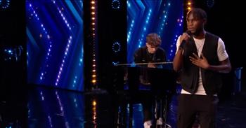 <p>Simon said it was &ldquo;like a scene from a great movie&rdquo; when a musical duo who&rsquo;d never met in person, became Golden Buzzer winners. There are a few stranger-than-fiction parts to this pretty incredible story. Check out the video and see for yourself!</p>

<p>Meet now 23-year-old Flintz and 17-year-old Taylor. The two appear on stage looking as if they&rsquo;ve been performing as a duo for a bit, and, more than that, they look like they could be best friends. But, this is actually their very first meeting! And, they really aren&rsquo;t (nay, weren&rsquo;t) an established duo!</p>

<p>Flintz is from Croydon, which is a large town in South London, and Taylor hails from Birmingham. The two met while on lockdown in 2020 due to the COVID-19 Pandemic. They connected on social media, and, according to Flintz, they &ldquo;bounced off of each other&rsquo;s vibe.&rdquo;&nbsp;</p>

<p>After initial introductions, we learn a little through an interview about how the two came to meet and work together. The guys explain that Taylor provided the piano music, and Flintz wrote the lyrics to the rap.&nbsp;</p>

<p>Back in front of the judges on stage at London&rsquo;s Palladium, Flintz explains that he wanted to write something to encourage his younger brothers to make good choices and stay out of trouble. He had started down a wrong direction as a teenager but credits his parents with pulling him back from dangerous people and paths.</p>

<p>The two take their places. Taylor begins the accompaniment, which feels unique for a rap song. Flintz&rsquo; words, though, are also different from many rap songs. The lyrics are about detentions and suspensions, following the crowd and making parents proud. It&rsquo;s Flintz&rsquo;s story of his hard work to change his ways&mdash;to move from making poor choices to making a future for himself. The camera shows his parents and brothers, clearly moved by the performance!&nbsp;</p>

<p>Behind the wonderful, positive words is a piano that somehow complements the beats, rhythms, and rhymes of the song with an original melody. Both Flintz and Taylor impress. There is at least five seconds of silence when the song ends and before the audience reacts. They are in awe!</p>

<p>When the applause begins, Alesha yells out in affirmation. She and the other judges stand. The crowd goes wild. Taylor comes forward and hugs Flintz in a way that demonstrates his support of Flintz and his willingness to remain in the background. But, by accident, producers have considered the two a duet rather than a solo act with piano backing.&nbsp;</p>

<p><a href="https://www.thesun.co.uk/tv/18575585/bgts-golden-buzzer-flintz-taylor-microphones-mistake-audition/">Flintz shared</a>, &ldquo;Then the producer asked if we both wanted a microphone, it just happened we came out and introduced ourselves and they thought we were a duo and it just worked.&rdquo;</p>

<p>&ldquo;I was the unnamed person in the background but everyone liked us as a duo,&rdquo; added Taylor.&nbsp;</p>

<p>When the judges comment, they use words like: passionate, phenomenal, important, real, brilliant, and perfect. In the audience, Dad removes his glasses and wipes his eyes. He is one proud papa! When Alesha gets her turn, she says that there&rsquo;s no one on the show like Flintz, and, with that, she&rsquo;s up and slamming her hands down onto the Golden Buzzer!&nbsp;&nbsp;&nbsp;</p>

<p>The guys jump and hug in a storm full of gold confetti! They will now go to the live shows! It is a beautiful moment!</p>

<p>Two young, musical strangers brought together virtually during a pandemic and face-to-face for the first time on an enormous stage. Without playing together before and with an odd pairing of instruments, they blow away the judges. That might just make the movies!</p>

<p><em>&ldquo;in all your ways submit to him, and he will make your paths straight.&rdquo; <a href="https://www.godtube.com/bible/proverbs/3-6">Proverbs 3:6</a></em></p>
