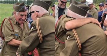 <p>This short clip of two 90-year-old army veterans sharing a heartwarming reunion is sure to touch many hearts! In fact, that&rsquo;s the focus of all the video clips you&rsquo;ll find at &ldquo;Poke My Heart,&rdquo; a YouTube channel whose mission is to share videos that &ldquo;celebrate[s] moments that make your day brighter.&rdquo; This one certainly will!</p>

<p>Watch as this pair of Airborne Army Veterans reunite in <a href="https://thechive.com/2019/03/27/ninety-year-old-ww2-airborne-vets-reunited-for-first-time-since-war-video/">Normandy</a> where they fought together nearly 8 decades ago. Dressed in semi-casual military garb, the gentlemen wear pins, medals, badges, patches, cords, and other regalia on their uniforms. Both are equipped with canes, and one holds a cigar between two fingers on his left hand. They sport <a href="https://en.wikipedia.org/wiki/Side_cap">garrison caps</a>, which are also called side caps, flight caps, or wedge caps, depending on the wearer&rsquo;s country of origin.</p>

<p>While both World War II paratroopers appear to be in great shape, the man facing the camera looks a bit sprier. He transfers his cane to his cigar-holding hand and strides open-armed and all smiles into an embrace with the man whose back is to the camera. It is a beautiful moment!</p>

<p>Sharing the experience of war must be like nothing else. Serving one&rsquo;s country in such high-stakes situations undoubtedly creates a bond that is unique and different from any other. There is a small crowd of family and friends around the two; they clap and take pictures. But, as the veterans shake hands and share a short exchange shown here, they look like best friends&mdash;as if they could sit and talk for hours without missing a beat after so very many years apart.&nbsp;&nbsp;&nbsp;</p>

<p>The D-Day operation began on June 6, 1944 , also known as <a href="https://www.eisenhowerlibrary.gov/research/online-documents/world-war-ii-d-day-invasion-normandy#:~:text=The%20D%2DDay%20operation%20of,the%20beaches%20of%20Normandy%2C%20France.">Operation Overlord</a>, and utilized land, air, and sea forces of the allied armies in what became recognized as the largest military invasion in human history. On that day, <a href="https://en.wikipedia.org/wiki/Operation_Overlord">160,000 troops</a> arrived in Normandy, and, by the end of August 1944, over two million Allied troops were in France. The Battle of Normandy was critical in the ultimate defeat of the German forces and the victory by allied forces in World War II.</p>

<p>These two men represent bravery and heroism, character and patriotism! What a joy it is to see them reach an advanced age and share this sweet reunion with one another! Thank you, sirs, for your service!</p>

<p><em>&ldquo;Join with me in suffering, like a good soldier of Christ Jesus.&rdquo; <a href="https://www.godtube.com/bible/2-timothy/2-3">2 Timothy 2:3</a></em></p>
