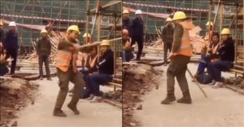 <p>With the heavy loads carried at construction sites, sometimes you and your co-workers need to blow off some steam. You don&rsquo;t want to miss this video where a construction worker shows off epic dance moves on the job site.&nbsp;</p>

<p>While construction sites are a frenzy of activity, it&rsquo;s not all work&ndash;sometimes you need to lighten things up a bit and blow off some steam, like this one fellow worker who had some jaw-dropping dance moves. My question is, where did he learn his epic dance moves?&nbsp;</p>

<p>One of his seemingly choreographed moments was absolutely incredible where he basically does something like the limbo. The part where it gets incredible is how he manages to go down to the floor and right back up! Talk about serious flexibility and super strong muscles. He also does a few moonwalks and robotic moves, all the while using a pipe for a prop. And who doesn&rsquo;t love music from the 80s with the high vibe beats and techno sounds?&nbsp;</p>

<p>Not only did he lighten the mood, but his fellow co-workers were also more than impressed and thankful to have someone break up the work day with a little bit of fun! The best part is that we get to witness this guy&rsquo;s knack for dancing, thanks to the internet!&nbsp;</p>

<p>A co-worker filmed the entire dance routine and blessedly shared it online for the world to see! In fact, the video went viral, and it&rsquo;s been shared hundreds of times.&nbsp;</p>

<p>This fella just goes to show you that while we may have hard and heavy loads to carry, we&rsquo;ve been blessed with the ability to find joy in all situations. If we can&rsquo;t find joy we can create it because our joy is rooted in who God is. It&rsquo;s not fleeting nor based on circumstances! What a blessed gift.&nbsp;</p>

<p><em><a href="https://www.godtube.com/bible/romans/15-13">Romans 15:13</a> &ldquo;May the God of hope fill you with all joy and peace in believing, so that by the power of the Holy Spirit you may abound in hope.&rdquo;</em></p>
