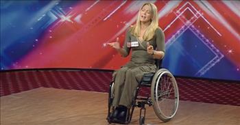 <p>This is a moment you do not want to miss. Check out this video of an unforgettable X Factor audition from a wheelchair-bound singer with angelic vocals.</p>

<p>At the start of the video, X Factor shares that there is one final audition from a 31-year-old full-time mom named Kerry McGregor. She shares that when she was 13 she fell and broke her back, and her whole life changed.&nbsp;</p>

<p>Kerry says that music was her passion before the accident, and so she was able to continue it through the midst of adversity. She hopes to inspire others to believe that there is always a way forward.</p>

<p>As she begins to interview with the judges, her mom is outside sharing how Kerry fights harder than anyone she knows. Kerry tells the judges that she will be singing, &ldquo;Show Me Heaven&rdquo; by Maria McKee.&nbsp;</p>

<p>They all love that song. As she starts, Kerry has a beautiful and sweet voice. She gets kind comments from the judges. Each one gives her a yes. They rave about her voice and the song. Even though it is a short audition, Kerry shows us her heart through the music and sings great.</p>

<p>Watching this young woman not miss out on living because of her disability reminds us that our true strength is found in Christ. We will all have trials, but He has given us His Holy Spirit, who helps us to be overcomers.&nbsp;</p>

<p>We do not have to hide in fear, but we can press on in confidence because our eternal victory is secure in Jesus.</p>

<p><em>&ldquo;I lift up my eyes to the mountains&mdash;where does my help come from? My help comes from the Lord, the Maker of heaven and earth.&rdquo; <a href="https://www.godtube.com/bible/Psalms/121-1">Psalm 121:1-2</a></em></p>
