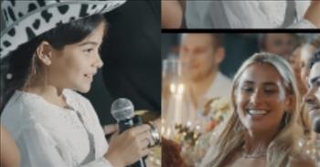 <p>Who says wedding toasts should be left to the adults? A little girl brings the waterworks with her toast to the bride and groom in this video, and you don&#39;t want to miss it.&nbsp;</p>

<p>Toasts. Guests often have a love/ loathe relationship with them at weddings. Some are too long, and others are highly inappropriate. Then there are some embarrassing toasts that just don&rsquo;t make any sense.&nbsp;</p>

<p>But this is a toast you don&rsquo;t want to miss. This sweet little girl nailed it on what it means to give a speech to the bride and groom. She starts the toast off by telling the audience she is a little nervous. I would be too&ndash;especially at her age. Then she proceeds to her speak as if she were writing a letter.&nbsp;</p>

<p>&ldquo;Dear Gabby and Kevin, you guys go together like peanut butter and jelly. Both of you on your own are amazing, but you two make the best duo,&rdquo; she said. Is your heart melting yet, because mine is! But wait, there&rsquo;s more.&nbsp;</p>

<p>She continues by telling each of them why they are perfect for each other. &ldquo;Gabby, you&rsquo;re so thoughtful and kind, and Kevin, you&rsquo;re caring and sweet.&rdquo; Now, if those words haven&rsquo;t captured your attention, maybe the last part of her toast will. You might want to grab a tissue.&nbsp;</p>

<p>She proceeds to say, &ldquo;I hope when I&rsquo;m older, I&rsquo;ll meet someone like you who looks at me with so much love and care, just like you look at Gabby.&rdquo;&nbsp;</p>

<p>Oh my stars! What words of wisdom and a reminder that children look up to us and we can model what love is. What a heart-melting moment. We hope you enjoyed this daily dose of inspiration.&nbsp;</p>

<p><em><a href="https://www.godtube.com/bible/1-corinthians/13-13">1 Corinthians 13:13</a> &ldquo;So now faith, hope, and love abide, these three; but the greatest of these is love.&rdquo;</em></p>
