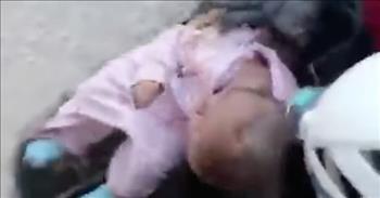 <p>Can you imagine the joy of rescuers when they discovered a baby girl and pulled her from the rubble after 26 hours trapped in a building collapse?&nbsp;</p>

<p>Individuals working in emergency services or healthcare encounter terrifying and harrowing accidents, natural disasters, and crimes that put them face-to-face with devastating situations. But, sometimes, in the midst of anguish, God delivers a miracle&mdash;a sign of the hope that is always found in Him.</p>

<p>A <a href="https://www.fox29.com/news/rescue-baby-rubble-building-collapse">dilapidated 4-story building</a> located in Jabal al-Weibdeh, a district within the Jordanian capital of Amman, collapsed on September 13, with at least 25 people inside. Jabal al-Weibdeh is an area in which wealthier residents, as well as expatriates, live, but there are also poor areas there.&nbsp;&nbsp;</p>

<p>When the building crumbled on that day, rescuers began a search that lasted for <a href="https://www.fox29.com/news/rescue-baby-rubble-building-collapse">84 hours</a> before being called off. Ten survivors were found and treated for injuries; 14 people perished.&nbsp;</p>

<p>A 4-month-old baby girl named Malak was found 26 hours into the rescue mission. Remarkably, the infant, covered in dust, had only a few bruises. Civil defense officials stated that she was &ldquo;sleeping peacefully&rdquo; when they found her in the debris&mdash;nothing short of a miracle!</p>

<p>Watch as rescuers lift Baby Malak, the <a href="https://www.aljazeera.com/news/2022/9/14/amman-building-collapse-baby-saved-rescue-efforts-continue">last survivor</a> that was found during the search, from the ruins. They move quickly, but they handle the child with care. The video breaks from baby to scenes of the disaster, the rescue team, and emergency vehicles before returning to Malak&rsquo;s rescue.&nbsp;</p>

<p>We see the sweet child passed carefully from one man to the next as she is taken from harm&rsquo;s way and to safety, her precious head still in need of support. That moment must have provided much-needed encouragement for those workers!&nbsp;&nbsp;</p>

<p>350 rescuers, along with drones and police dogs, were brought together to save those trapped underneath the building&rsquo;s remains. In the end, all those missing were accounted for, and those who had been negligent in maintaining the building have been charged.&nbsp;</p>

<p><em>&ldquo;Guide me in your truth and teach me, for you are God my Savior, and my hope is in you all day long.&rdquo; <a href="https://www.godtube.com/bible/psalms/25-5">Psalms 25:5</a></em></p>
