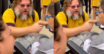 <p>Actor Jack Black sings a &lsquo;School of Rock&rsquo; soundtrack song to a terminally ill fan.&nbsp;</p>

<p>What happens next is absolutely precious. During a fundraising event for palliative and hospice care at the Layla Paige and Friends Walk for TrinityKids Care in California, <a href="https://www.youtube.com/watch?v=JwtYX5Qyccw">Jack</a> encounters a young man named Abraham, who is terminal from a rare disease called Pearson syndrome.</p>

<p>The tenacious and comical actor gets level with Abraham while his mother Veronica films the chance encounter after Jack learns Abraham is a huge School Of Rock fan. Abraham then tells the Tenacious D singer-guitarist that his favorite scene of the film is when Jack sings &ldquo;In the End of Time&rdquo; (The Legend of The Rent).&nbsp;</p>

<p>Jack wastes no time and immediately jumps into character for an impromptu of the song&ndash;just for Abraham while holding his hand.&nbsp;</p>

<p>He stops singing for just a moment to <a href="https://www.youtube.com/watch?v=JwtYX5Qyccw">ask</a> Abraham, &ldquo;That&rsquo;s the song, right?&rdquo; As he jumps back into the song that includes a &lsquo;guitar&rsquo; solo, Abraham smiles and sings right along with him. When the performance is over, Jack genuinely thanks Abraham for his love of the film and squeezes his hand.&nbsp;</p>

<p>I can&rsquo;t imagine a more precious, selfless moment than to bring joy into the life of another who is suffering. It&rsquo;s a beautiful scene that unfolds between a man who loves to make people laugh and a child whose precious moments on earth are limited.&nbsp;</p>

<p>Not only did Jack make Abraham&rsquo;s day, but Jack also helped create precious moments his mother, Veronica, will treasure forever.&nbsp;</p>

<p>Since the event, the video has gone viral, making rounds on the internet because it is just a personal and truly giving moment. Isn&rsquo;t that one of the most beautiful things God has given us?&nbsp;</p>

<p>The ability to be selfless and to connect with another human being in life. It doesn&rsquo;t take much to show compassion, love, and kindness. It can be as simple as singing.&nbsp;</p>

<p><em><a href="https://www.godtube.com/bible/galatians/5-22">Galatians 5:22</a> &ldquo;But the fruit of the Spirit is love, joy, peace, patience, kindness, goodness, faithfulness.&rdquo;</em></p>

