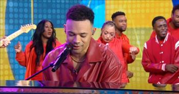 <p>Listen to this fantastic live performance on Good Morning America of the song &lsquo;Up&rsquo; by Tauren Wells.</p>

<p>&ldquo;If you&rsquo;re having a hard day, ain&rsquo;t no way you&rsquo;re giving up, up, up, up, up<br />
If you&rsquo;re dealing with heartbreak, ain&rsquo;t no way you&rsquo;re giving up, up, up, up, up<br />
Keep your head high, keep on fighting cause the pressure makes a diamond<br />
Tomorrow&rsquo;s a new day, ain&rsquo;t no way you&rsquo;re giving up, up, up, up, up&rdquo;</p>

<p>What a wonderful song that is so upbeat and full of joy! Tauren Wells starts off singing and playing the piano while he is dressed in red matching the background singers and dancers. They are all singing the joyful song together on stage, and the smiles on their faces are infectious!</p>

<p>&ldquo;This is such a beautiful song,&rdquo; <a href="https://www.youtube.com/watch?v=umcHB-Lx8A0">comments</a> one person on YouTube after watching the music video. &ldquo;God has blessed you with a wonderful voice and heart! Bless you!&rdquo;</p>

<p>&ldquo;I love this! When Christian artists appear on mainstream shows, it prompts people to listen to their music, and thus, see Jesus in their lyrics and story!&rdquo; <a href="https://www.youtube.com/watch?v=umcHB-Lx8A0">writes</a> another person online.</p>

<p>The song &lsquo;Up&rsquo; by Tauren Wells is from his new album titled Joy In The Morning. Tauren shares his thoughts about the making of his third album. &ldquo;Throughout the sessions, I was thinking, &lsquo;How many people can I encourage with this album?&rsquo;&rdquo; he <a href="https://www.thechristianbeat.org/tauren-wells-new-album-joy-in-the-morning-out-now/">says</a>. &ldquo;You can consider the pain. Consider the disappointments. Consider the dreams. And now, all of a sudden, you have a soundtrack that helps sooth the wounds or awaken the dreamer.&rdquo;</p>

<p>We hope that you enjoyed watching this wonderful live performance of the song &lsquo;Up&rsquo; by Tauren Wells today and it was able to bring you some encouragement!</p>

<p><em><a href="https://www.godtube.com/bible/psalms/34">Psalm 34: 4-5, 8</a><br />
I sought the LORD, and He answered me and delivered me from all my fears. Those who look to Him are radiant, and their faces shall never be ashamed. Oh, taste and see that the LORD is good! Blessed is the man who takes refuge in Him!</em></p>
