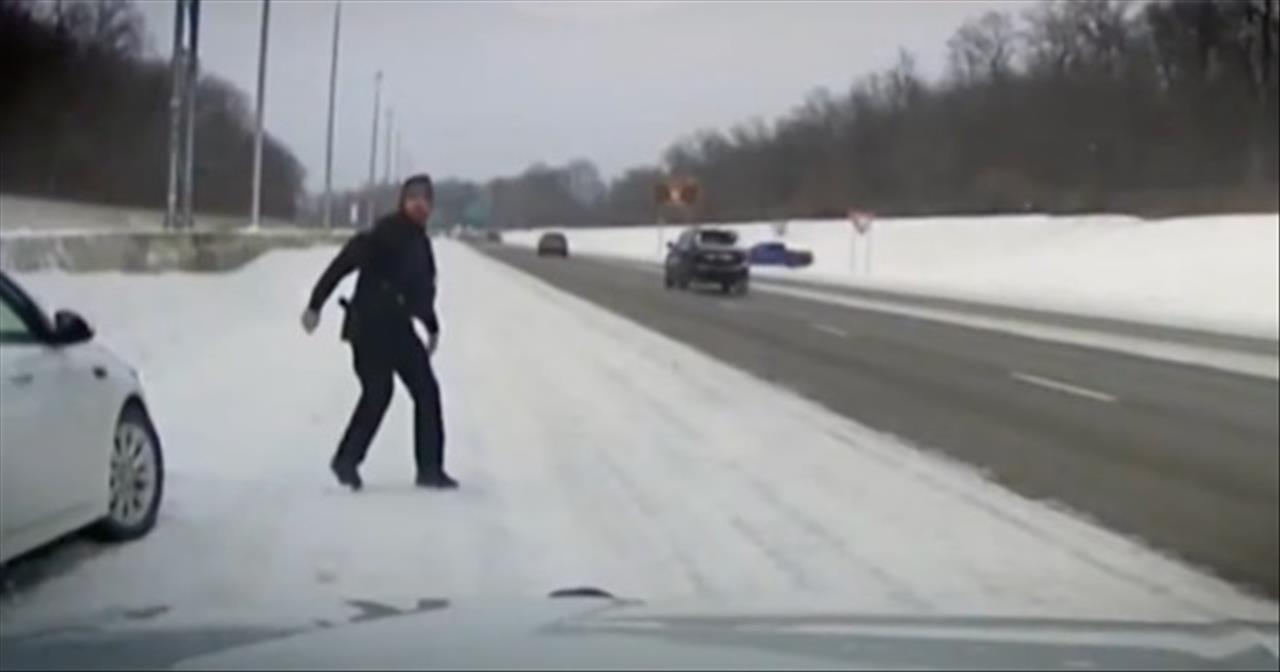 Car Skidding On Ice