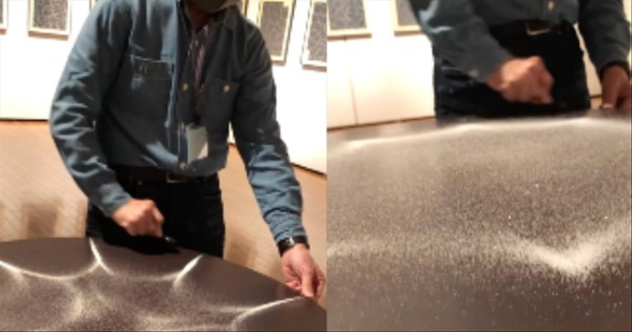 A Man Poured Sand on a Table and Made Mesmerizing Art with Sound