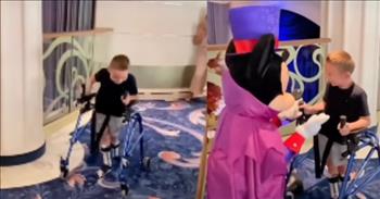 <p>At nine months old, Conner was <a href="https://www.childrensdmc.org/services/physical-medicine-rehabilitation/physical-medicine-rehabilitation-stories/our-stories/conners-cerebral-palsy-story">diagnosed</a> with Spastic Cerebral Palsy, a condition that greatly impacts his ability to walk. However, he doesn&rsquo;t let his condition stop him as he takes an inspiring walk to Mickey Mouse on a Disney Cruise.&nbsp;</p>

<p>In the <a href="https://www.youtube.com/watch?v=n0Z-15W97v0">video</a>, Conner uses his mobility aid and determination to walk across the deck of a Disney Cruise ship to meet one of his favorite Disney characters, Mickey Mouse. The mascot and Conner&rsquo;s family cheer him on, and the emotional moment ends with Conner being met with a&nbsp; big hug from Mickey Mouse.&nbsp;</p>

<p>Conner was <a href="https://www.childrensdmc.org/services/physical-medicine-rehabilitation/physical-medicine-rehabilitation-stories/our-stories/conners-cerebral-palsy-story">born</a> on his parents&rsquo; wedding anniversary 15 weeks premature. He spent most of his first year of life in intensive care units in his home state of Michigan. He was diagnosed with necrotizing enterocolitis shortly after birth, a condition that caused him to lose over half of his small intestine.&nbsp;</p>

<p>With the support of his family and a team of doctors dedicated to helping him, Conner was able to stop using his painful feeding tube and start eating solid food around his third birthday.&nbsp;</p>

<p>Now in the second grade, sweet Conner is full of life and is an inspiration to others struggling with cerebral palsy. Aside from his viral walk to Mickey, he has walked on the <a href="https://www.instagram.com/reel/CisUQuMAvfc/?utm_source=ig_web_copy_link">runway</a> at New York Fashion Week and even been in <a href="https://www.instagram.com/reel/Cl7JeZiA40O/?utm_source=ig_web_copy_link">his</a> school&rsquo;s musical.&nbsp;</p>

<p>Conner continues to go to speech therapy, physical therapy, and occupational therapy every week in order to improve his mobility. Conner&rsquo;s team of doctors and therapists are amazed at how far he has improved at his young age and admire his willpower.&nbsp;</p>

<p>&ldquo;I have the easy part. I just do the surgery. These kids really do the hard part. They keep up such a great attitude through the extensive rehabilitation,&rdquo; <a href="https://www.childrensdmc.org/services/physical-medicine-rehabilitation/physical-medicine-rehabilitation-stories/our-stories/conners-cerebral-palsy-story">said</a> Dr. Marupudi, a pediatric neurosurgeon that has been working with Conner and his parents.&nbsp;</p>

<p>Although Conner has been facing challenge after challenge his whole life, he continues to work hard and inspire others with his strength and courage.</p>

<p><em>&ldquo;But Jesus beheld them, and said unto them, With men this is impossible; but with God all things are possible.&rdquo; <a href="https://www.godtube.com/bible/matthew/19-26">Matthew 19:26</a>.</em></p>
