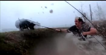 <p>You have to check out this video of a terrifying situation one couple found themselves in with their dogs. The family ended up having to dive into a ditch to escape an oncoming tornado!</p>

<p>In the video, you can see the family running for their lives. A tornado is right near them and they are acting quickly to get to safety. &ldquo;Baby, come on! Baby!&rdquo; the man shouts to the woman as wind and rain are whipping all around them.</p>

<p>The couple decides to leave their RV thinking that it is more dangerous to stay inside than to seek shelter elsewhere. They ended up taking their dogs and jumping into a ditch as the tornado passed by them. What a scary experience!</p>

<p>But that last minute decision they made to leave their vehicle was the right choice.&nbsp;</p>

<p>&ldquo;Cars don&rsquo;t do very well in tornadoes,&rdquo; shared Warren Faidley, storm survival expert. &ldquo;They&rsquo;re like toys. They&rsquo;re tossed around and crushed and crumbled. As a last resort, if you can find a ditch, that&rsquo;s gonna be a good option. I think in this situation, they probably made the right choice.&rdquo;</p>

<p>The woman in the video is Allie Chapman, and she shared an update from Orange, Texas, the place where the tornado touched down.</p>

<p>&ldquo;As you can see, we&rsquo;re safe. We&rsquo;re standing, we&rsquo;re good.&rdquo;</p>

<p>Then she proceeded to show the damage that was done to the RV park and its surroundings.&nbsp;</p>

<p>&ldquo;Oh my gosh!&rdquo; Allie repeats over and over as she takes in the scene of debris and destruction.</p>

<p>Thank goodness this family made the decision that they did and were saved during this scary event! And what a reminder to ua all that if we ever find ourselves in the midst of a tornado, it is imperative to seek shelter in a place other than a vehicle.</p>
