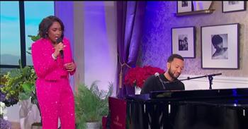 <p>Jennifer Hudson and John Legend are talented and highly accomplished individuals. Both are members of the exclusive EGOT club (winners of Emmy, Grammy, Oscar and Tony awards). The two entertainers joined forces to sing a classic and beloved song.&nbsp;</p>

<p>Jennifer, after already excelling in everything else, now hosts a daytime talk show, The Jennifer Hudson Show. In early February, Jennifer celebrated her show reaching an important milestone: 100 episodes!</p>

<p>For this occasion, Jennifer knew who she wanted to join her. Jennifer explains <a href="https://www.youtube.com/watch?v=0Ca74D583ws">in the clip on YouTube</a> that she asked &ldquo;national treasure&rdquo; and &ldquo;music superstar&rdquo; John Legend to help her celebrate.</p>

<p>After a few minutes of friendly banter, the two musicians head over to a piano on stage. John, after a brief explanation, begins playing the Simon and Garfunkel song &ldquo;Bridge Over Troubled Water.&rdquo;</p>

<p>John, who sits and plays the piano, kicks the song off and sings the first couple of lines of the song. Jennifer then takes the next two lines. Jennifer and John alternate until they reach the song&rsquo;s recognizable chorus, which they sing together.</p>

<p>&ldquo;Like a bridge over troubled water<br />
I will lay me down<br />
Like a bridge over troubled water&rdquo;</p>

<p>Like anyone who happens to watch <a href="https://www.youtube.com/watch?v=0Ca74D583ws">the clip of the two musicians</a>, the studio audience loves the impromptu duet. They applaud wildly at the conclusion of their wonderful performance.&nbsp;</p>

<p>John and Jennifer are two of the most talented singers today. Both have been blessed with beautiful voices.</p>

<p>But the clip doesn&rsquo;t end there!&nbsp;</p>

<p>Right before the show and the clip ends, John surprises Jennifer. He wheels out a cake celebrating Jennifer&rsquo;s 100th episode of her daytime talk show.</p>

<p><em><a href="https://www.godtube.com/bible/1-corinthians/14-15">1 Corinthians 14:15</a> &ldquo;What is it then? I will pray with the spirit, and I will pray with the understanding also. I will sing with the spirit, and I will sing with the understanding also.&rdquo;</em></p>
