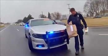 <p>Officers in Michigan recently went above and beyond the call of duty. They provided a special service as they helped a woman who was in a tough spot.</p>

<p>Life is often unpredictable, putting us in unexpected situations and circumstances that can make for an unpleasant experience. One woman, doing her job, delivering DoorDash orders, was involved in a car crash.</p>

<p>The 23-year-old woman, who was 6 months pregnant, and her 2-year-old daughter, who was in the backseat, did not suffer any injuries as a result of the crash, according to <a href="https://www.youtube.com/watch?v=XL0fRtDhnds">the clip posted on YouTube</a>. However, the woman now did not have a way to get the DoorDash orders to her customers.</p>

<p>The young lady, wanting to keep the customers happy, made a special request. She asked the officers at the crash scene if they would deliver the DoorDash orders.&nbsp;</p>

<p>&ldquo;I have DoorDash stuff in my, in the car,&rdquo; <a href="https://www.youtube.com/watch?v=XL0fRtDhnds">she said</a>. &ldquo;Is there any way you guys can deliver that for me?&rdquo;</p>

<p>The officer, who answered, sounded surprised by the woman&rsquo;s request but agreed to help her out of the jam.</p>

<p>&ldquo;Yeah, sure, I&#39;ll take it for you,&rdquo; <a href="https://www.youtube.com/watch?v=XL0fRtDhnds">he said</a>. &ldquo;What&rsquo;s the address?&rdquo;</p>

<p>In the video, the officer asks how much is in the car as the woman hands him the food items, transferring them from her vehicle.&nbsp;</p>

<p>The officer at the crash site even informs dispatch of their special assignment.</p>

<p>&ldquo;They&rsquo;ve got a DoorDash that&rsquo;s gotta go, so we&rsquo;re gonna take it for her,&rdquo; he said.</p>

<p>The clip ends with the officer delivering the groceries and explaining the situation, which resulted in law enforcement acting as DoorDash drivers.&nbsp;</p>

<p>What a beautiful video of someone having kindness, compassion and mercy on another. The officers could have very easily denied the young woman&rsquo;s request. Instead, they provided a helping hand to someone in need.</p>

<p><em><a href="https://www.godtube.com/bible/ephesians/4-32">Ephesians 4:32 </a>&ldquo;And be kind to one another, tenderhearted, forgiving each other, just as God also in Christ forgave you.&rdquo;</em></p>
