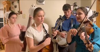 <p>Several young and talented musicians performed a beautiful song about falling in love and a long-lasting, enduring marriage.&nbsp;</p>

<p>Bluegrass is not a kind of music that receives much recognition or airplay on FM radio. However, when played correctly, bluegrass music can be extremely entertaining and a treat for the ears.</p>

<p>In a <a href="https://www.youtube.com/watch?v=O4aaXUIZzxY">video posted on YouTube</a>, the Brandenberger Family played &ldquo;I Heard The Bluebirds Sing,&rdquo; a wonderful bluegrass song about love and marriage. Three girls and one young man, who strums along on the banjo, play the catchy track.&nbsp;</p>

<p>Two of the young ladies, those closest to the camera, also sing the lyrics to the song.&nbsp;</p>

<p>The song&rsquo;s first verse begins as most love songs do, with a young man meeting the love of his life. And like most other love songs, the boy is instantly smitten with the girl. The lyrics state that the girl gave &ldquo;my lonely heart a thrill.&rdquo;</p>

<p>The first few lines detail the young lady&rsquo;s looks, which describe her eyes as &ldquo;blue mid-summer skies.&rdquo; She has completely changed his entire world. Simply holding the girl&rsquo;s hand makes life better. He can now even hear the &ldquo;bluebirds sing.&rdquo;&nbsp;</p>

<p>Yes, it&rsquo;s obvious that the man described in the song has fallen hard for the young lady.&nbsp;</p>

<p>Two verses later, after months of courting have passed, the young man and the lady, with whom he instantly fell in love, tie the knot. The song even describes their wedding in &ldquo;our village church&rdquo; as a &ldquo;dream come true.&rdquo;</p>

<p>Two lines after the couple said their &ldquo;I dos,&rdquo; several years have now passed. But through everything, that couple is still happy and going strong. Listeners learn that their &ldquo;love is still as true and strong.&rdquo;&nbsp;</p>

<p>What a fantastic performance from the four talented youngsters who play the tune about a happy, loving, long-lasting and committed relationship.&nbsp;</p>

<p><em><a href="https://www.godtube.com/bible/genesis/2-24">Genesis 2:24</a> &ldquo;Therefore shall a man leave his father and his mother, and shall join to his wife: and they shall be one flesh.&rdquo;</em></p>
