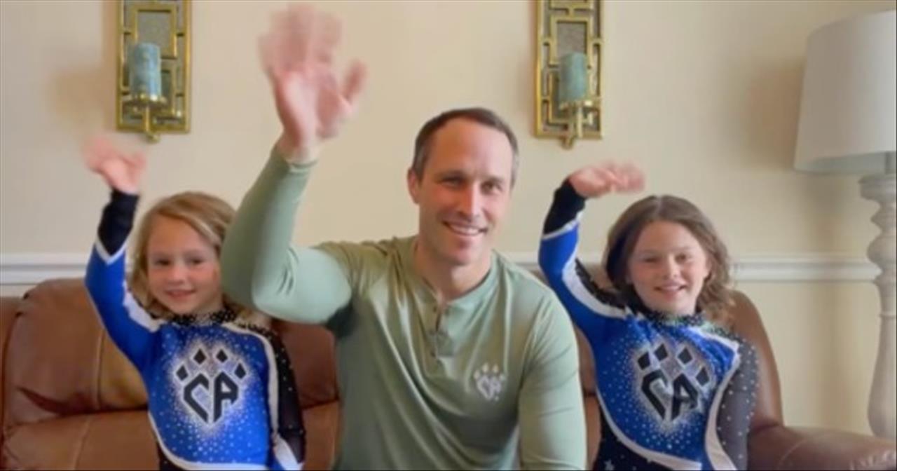 Dad Goes Viral Helping Daughters With Cheer Routine Inspirational Videos