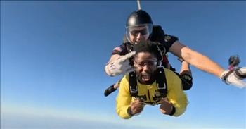 <p>Does the thought of jumping out of an airplane terrify you? Check out this news reporter as he faces his fear of heights in a radical way.</p>

<p>As the news story kicks off the anchor team shares that they are doing a series called, &ldquo;Never Too Late.&rdquo; The anchor Nate Burleson authentically admits that he is scared of heights and he has decided to face it by going to jump out of a plane with the U.S. Army in North Carolina. Nate admits that he shouldn&rsquo;t have shared about his fear on a national talk show because now he is going to have to overcome it publicly.&nbsp;</p>

<p>In the video, you see footage of intense military jumps out of airplanes in creative ways. It looks exhilarating to some and appears life threatening to others. Nate reveals to his parents on facetime that he is going skydiving the next day. His mom comically asks him to text his mother when he lands.&nbsp;</p>

<p>After a quick lesson, we see Nate geared up to get on the plane. He is asked if he is nervous, but Nate calmly shares that he is not at all, it was more nerve wracking playing professional football. However, once in the sky now his heart is beating fast and he is getting ready. He is humbled. Nate gets ready and they take him out of there and parachute. He shows strong arms after, but shares that the fall felt like forever. He tells the guy with him that he would do it again. Nate calls his mom and tells her that it was amazing. He says it was the most transformative thing that he has ever done. Nate shares that &ldquo;your body will tell you one thing, but your heart and your mind has to overcome it.&rdquo;</p>

<p><em>&ldquo;The Lord is my light and my salvation&mdash; whom shall I fear? The Lord is the stronghold of my life&mdash;of whom shall I be afraid?&rdquo; <a href="https://www.godtube.com/bible/Psalms/27-1">Psalm 27:1</a></em></p>
