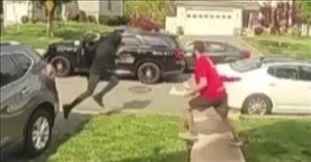 <p>Tyler Morrell, a pizza delivery driver, trips a suspected car thief running from the cops.&nbsp;</p>

<p>In this wild video, it was just like any other work day for Tyler, who works as a pizza delivery man for Cocco&rsquo;s Aston Pizza, was delivering pizza to a customer in a neighborhood.&nbsp;</p>

<p>When he arrived at the front door of the customer&rsquo;s house, he was alarmed by screeching tires behind him. The homeowner could be heard stating, &ldquo;That&rsquo;s a high-speed chase.&rdquo; When Tyler turned around, he saw a car drive onto a neighbor&#39;s lawn and a man running away from the car. Seconds later, the police arrive to try and apprehend the fleeing suspect.&nbsp;</p>

<p>As Tyler walks up to the sidewalk, he watches a man running towards him and the cops on hot on his trail. Tyler knew he needed to help when he swiftly sticks his foot out to trip the suspect while still holding his delivery. Tyler&rsquo;s quick thinking sends the man tumbling to the ground and into the custody of the police.&nbsp;</p>

<p>Unbothered by the wild events, Tyler delivers the large pepperoni pizza to his customer on time and unscathed! It was still hot and fresh. Later, Tyler&rsquo;s boss gave Tyler credit on their Instagram page for his quick thinking. They <a href="https://www.instagram.com/p/CrHKfB0tdEH/?hl=en">wrote</a>, &ldquo;Special shoutout to our delivery driver Tyler, who assisted the Brookhaven police today and STILL delivered the pizza unharmed!!&rdquo;&nbsp;</p>

<p>He said he&rsquo;s always wanted to do something heroic, and I say this is pretty heroic. He put his job and integrity on the line to do what needed to be done. The police department is also thankful for Tyler&rsquo;s quick actions.&nbsp;</p>

<p>We need more people like Tyler in the world. Even though he is incredibly humble about his actions, we are thankful for men like him. He had no problem stepping up and helping when it was needed the most.&nbsp;</p>

<p><em>&ldquo;Be of good courage, and let us be courageous for our people, and for the cities of our God, and may the Lord do what seems good to him,&rdquo; <a href="https://www.godtube.com/bible/2-samuel/10-12">2 Samuel 10:12</a>.&nbsp;</em></p>
