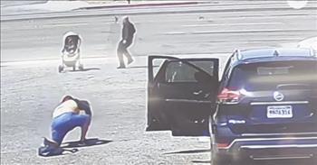 <p>A man came out of nowhere to rescue a child who was headed toward a busy California street.</p>

<p>People do have the ability to inflict pain and hurt on one another. However, they also have the surprising capability to display great kindness, care and concern. Whenever there is a natural disaster or some other catastrophe, people are quick to donate food, money and clothes to those impacted.&nbsp;</p>

<p>One, exhibiting great concern and care for his fellow man, sprang into action and saved the life of a young child in a runaway stroller.&nbsp;</p>

<p>In a <a href="https://www.youtube.com/watch?v=TxK9TKbSjqI">clip posted to YouTube</a>, a child in a stroller sits to the left of a vehicle with both doors on the driver&rsquo;s side open. A woman stands at one of the vehicle&rsquo;s open doors.</p>

<p>Seconds into the clip, the stroller starts rolling backward, away from the woman. The stroller, with a child strapped in, is headed toward the busy street in Hesperia, California.&nbsp;</p>

<p>The woman in the video immediately notices the runaway stroller. She takes a few steps in the stroller&rsquo;s direction but falls to the ground. She tries to regain her footing but does not get far before tumbling again. The whole time the stroller gets closer and closer to the road.</p>

<p>The stroller is mere feet from entering the roadway before a Good Samaritan darts in from the right side of the screen and catches the stroller.&nbsp;</p>

<p>The man grabs, turns and then pushes the stroller back to the fallen woman. As this is happening, a second man appears on screen, who helps the woman to her feet.&nbsp;</p>

<p>The man who saved the child&rsquo;s life and the woman embrace as he brings back the rescued child.</p>

<p>That man is a true hero in every sense of the word. He literally saved a life with his actions.&nbsp;</p>

<p><em><a href="https://www.godtube.com/bible/hebrews/13-16">Hebrews 13:16</a> &ldquo;But don&rsquo;t forget to be doing good and sharing, for with such sacrifices God is well pleased.&rdquo;</em></p>
