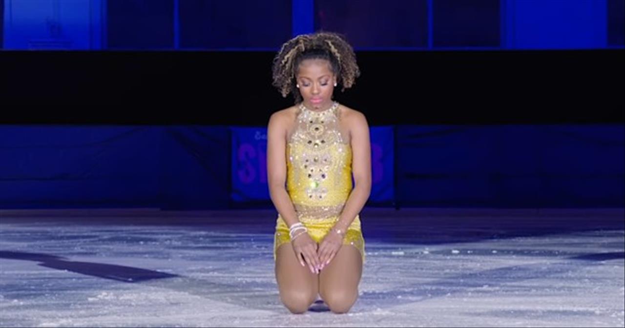 Stunning Ice Routine To “His Eye Is On The Sparrow”