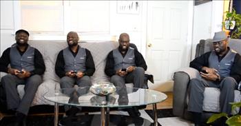 <p>Though it appears there are four dapper gentlemen&mdash;maybe quadruplets&mdash;sitting and singing in this remarkable video, look closer, and you will see that there is just one man singing a soulful rendition of &ldquo;Tis So Sweet to Trust In Jesus.&rdquo; That talented composer, singer, songwriter, and one man a cappella group is <a href="https://www.kaomachende.com/home">Kaoma Chende</a>.&nbsp;&nbsp;</p>

<p>Born in Zambia, Kaoma is the fourth of six children and the son of a Seventh-day Adventist pastor. When Kaoma was small, he developed a love for God and music, and he became particularly fond of quartet music. Having been a member of two different quartets between his adolescence and adulthood, he found it hard over time to maintain a group of four as members moved on to other things.&nbsp;</p>

<p>However, when Kaoma discovered a video on YouTube in which a single artist sang all four parts of a song and created a video in which he seems to be singing them all at the same time, Kaoma decided that&rsquo;s exactly what he needed to do. With a lot of research and study, he learned how, and his videos are amazing!&nbsp;</p>

<p>This video is one of many posted on Kaoma&rsquo;s YouTube channel, and he&rsquo;s delighted to use his God-given gift to do the thing he loves while sharing the love of Jesus with others!</p>

<p>Kaoma wears the same suit as he sings each part. He wears two different hats, and he uses slightly different mannerisms with each version of himself. At about 1:10, Kaoma in the middle of the sofa, begins shaking his legs and does so throughout the rest of the video. Kaoma on the left makes and holds a fist for about 15 seconds midday through, and Kaoma on the right seems to be conducting with his left hand. All of the guys have phones in their hands, and all of that is very entertaining, but it is the music that speaks to us!</p>

<p>The song about faith, written by Louisa Stead, was born out of her own personal struggles and loss. <a href="https://library.timelesstruths.org/music/Tis_So_Sweet_to_Trust_in_Jesus/">Here are four lines from the song</a>:&nbsp;</p>

<p>Oh, how sweet to trust in Jesus,<br />
Just to trust His cleansing blood;<br />
And in simple faith to plunge me<br />
&rsquo;Neath the healing, cleansing flood!</p>

<p>What a blessing it is when artists like Louisa and Kaoma share their talents with the world!</p>

<p><em>&ldquo;Now faith is confidence in what we hope for and assurance about what we do not see.&rdquo; <a href="https://www.godtube.com/bible/hebrews/11-1">Hebrews 11:1</a></em></p>
