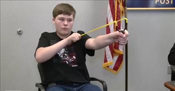 <p>A teenager in Michigan successfully protected his younger sister from a potentially horrible situation without even throwing a punch or firing a gun.</p>

<p>The world is often a dark, dangerous and deadly place. Headlines and stories fill entire websites and news broadcasts about sick and deranged individuals shooting, killing and harming others. There are individuals who seek to inflict suffering and pain on innocent people, even little children.</p>

<p>One young man, 13-year-old Owen Burns, sprang into action when he witnessed someone trying to abduct his 8-year-old sister in a wooded area behind their house, according to a video <a href="https://www.youtube.com/watch?v=KU_SUTHhwUQ">posted on YouTube</a>. But instead of firing a gun or using his fists, Owen went the David versus Goliath route. He used a slingshot.</p>

<p>&ldquo;He shot with a marble one time, and then it was with a rock the second time,&rdquo; <a href="https://www.youtube.com/watch?v=KU_SUTHhwUQ">said Lt. Derrick Carroll</a>, a member of the Michigan State Police. &ldquo;Both shots striking the suspect, once in the forehead, once in the chest. He took off running through the woods.&rdquo;</p>

<p>Owen&rsquo;s mother, Margaret Burns, said that her son successfully hit the suspect from a great distance: 200 feet.&nbsp;</p>

<p>Margaret was grateful for her teenager&rsquo;s heroic, David-like actions.&nbsp;</p>

<p>&ldquo;Just happy we were able to celebrate her eighth birthday that Saturday after,&rdquo; <a href="https://www.youtube.com/watch?v=KU_SUTHhwUQ">she said</a>. &ldquo;I mean, we could have been celebrating a funeral.&rdquo;</p>

<p>Thank God Owen was paying attention at that time, sprang into action and had the presence of mind to use what is commonly thought of as a child&rsquo;s toy to protect his sister.&nbsp;</p>

<p>Much like David in 1 Samuel, Owen used a rock and slingshot to take down and defeat the enemy.&nbsp;</p>

<p><em><a href="https://www.godtube.com/bible/1-samuel/17-49">1 Samuel 17:49</a> &ldquo;David put his hand in his bag, took a stone, and slung it, and struck the Philistine in his forehead; and the stone sank into his forehead, and he fell on his face to the earth.&rdquo;</em></p>

