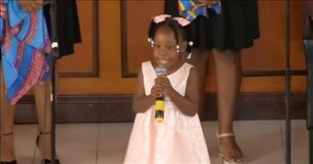 <p>Check out this video that is pure sweetness. A precious 3-year-old sings &ldquo;Gethsemane&rdquo; during a church service.</p>

<p>It is Easter Sunday, and this brave young girl who is only 3 years of age steps up to the microphone in her pink dress, black shoes, and braided hair. She begins to sing a worship song to God. She sings with confidence and innocence.&nbsp;</p>

<p>The chorus sings:</p>

<p>&ldquo;Gethsemane<br />
Jesus loves me<br />
So He went willingly<br />
To Gethsemane&rdquo;</p>

<p>When we hear this message of the gospel of Jesus sung from the mouth of a little child, it really puts into perspective that God is our Father. He loves us so much more proud than this little girl's own parents are of her for her solo, He is even more proud of us. Not that we have anything elaborate to offer Him. In fact, we have nothing to offer Him that is good.&nbsp;</p>

<p>Only by His grace and mercy can we give anything in return for all He has done for us. He is so worthy. As we witness His truth coming through this child, may we remember that He loves our sacrifices of praise, no matter how small they may seem. They are absolutely beautiful to Him.&nbsp;</p>

<p>As this girl finishes her song, she gives a happy smile as the church cheers. Her song of faith has inspired many. Jesus came to Gethsemane and then the cross to defeat sin and death on behalf of all who believe in Him. Glory to God forever, and praise Him for this precious one.</p>

<p><em>&ldquo;and said to him, &ldquo;Do you hear what these children are saying?&rdquo; Jesus replied, &ldquo;Yes, have you never read: You have prepared praise from the mouths of infants and nursing babies?&rdquo; <a href="https://www.godtube.com/bible/Matthew/21-16">Matthew 21:16</a></em></p>
