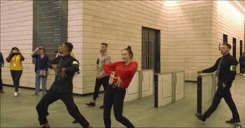 <p>People in a London office building were treated to an unexpected and choreographed dance routine involving a pair of security guards.</p>

<p>Most people enjoy a good surprise every now and then. Whether it be someone bringing in donuts for the entire office, hitting all green lights on the way to work or something else, how the morning begins can have a major impact on the rest of the day. It helps to set the tone for the workday. On the other hand, a not-so-good surprise can have a detrimental effect on the rest of the day.&nbsp;</p>

<p>Fortunately, a handful of Londoners received the good kind of surprise in the form of an energetic, up-tempo and high-octane choreographed dance number.&nbsp;</p>

<p>In a <a href="https://www.youtube.com/watch?v=blcuwPlApLI">clip posted on YouTube</a>, people, in what appears to be a brand-new structure, attend the opening ceremony of Trade Desk&rsquo;s new London office, according to the video.&nbsp;</p>

<p>Two men, dressed like security guards, unfurl a white, elongated piece of ribbon to a smattering of laughter. The laughs go on for a few more seconds when one of the two men says, &ldquo;We can make this a little more exciting for ya.&rdquo;&nbsp;</p>

<p>He immediately breaks into dance as the Beatles&rsquo; &ldquo;Come Together&rdquo; plays. Seconds later, the other gentleman wearing a security guard uniform joins in on the fun, strutting his stuff for the appreciative crowd.</p>

<p>The song quickly changes to a hit from the Bee Gees and even more people join in, showing their fancy and well-timed moves.&nbsp;</p>

<p>Music changes several times and a few more people hop in and dance with the group throughout the nearly 6-minute clip. But before the clip ends, a woman with an oversized pair of scissors eventually cuts the ribbon, officially opening the office building.</p>

<p>It&#39;s safe to say that the people who attended the office&#39;s opening ceremony had a better day than anticipated. Who doesn&rsquo;t enjoy a little flash mob dance routine to start the day?&nbsp;</p>

<p><em><a href="https://www.godtube.com/bible/psalms/150-4">Psalm 150:4 </a>&ldquo;Give him praise with instruments of brass and in the dance: give him praise with horns and corded instruments.&rdquo;</em></p>
