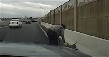 <p>One member of the Nevada State Police was caught on camera rushing to save a scared kitten on the side of the interstate in Las Vegas.</p>

<p>Animals, like people, can often find themselves stuck in odd, uncomfortable situations. Those problems and circumstances can even arise without the help of poor decisions and wrong choices. In those predicaments, it can seem that there is no way out and that hope is lost. Luckily, there is One who makes a way.</p>

<p>One <a href="https://www.youtube.com/watch?v=-SvfjMytVXA">video posted on YouTube</a> shows a young feline stranded on the side of a busy Las Vegas highway. It&rsquo;s a situation where the chance of survival is slim. However, as God does for us, the scared little cat received unexpected help in the form of a Nevada State trooper.</p>

<p>After receiving a call about a kitten on an on-ramp, dash camera footage shows the trooper racing to the scene where the cat was spotted. Luckily, even before exiting the car, the trooper sees the cat.</p>

<p>But corralling the animal and keeping it from making its way onto the interstate is a different story.&nbsp;</p>

<p>As the video shows, the trooper gingerly walks up to the kitten. However, being frightened, the cat begins to take off to potential trouble. It runs right toward several lanes of traffic. The trooper in the video gives chase, staying right behind the feline.&nbsp;</p>

<p>Thankfully, right before the kitten makes its way onto the road it stops, and the trooper scoops up the cat.</p>

<p>After getting the cat off the highway and putting it in her car, the cat is still scared. It manages to get itself behind the car&rsquo;s glove compartment. Then, as the video shows, another member of law enforcement successfully removes the cat from the car. It momentarily continues to fight him but soon calms down.</p>

<p>The short clip ends with the best possible resolution. &ldquo;Trooper Kitty,&rdquo; as the video points out, was eventually adopted into a happy and loving home.</p>

<p><em><a href="https://www.godtube.com/bible/isaiah/41-10">Isaiah 41:10</a> &ldquo;Have no fear, for I am with you; do not be looking about in trouble, for I am your God; I will give you strength, yes, I will be your helper; yes, my true right hand will be your support.&rdquo;</em></p>
