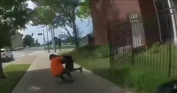 <p>One man in Oklahoma gave police officers a hand when he tackled the fleeing suspect to the ground.</p>

<p>Officers see and interact with some of society&#39;s worst elements on a regular basis. Law enforcement is always called to the scene whenever something goes wrong - a fatal crash, a shooting or a domestic disturbance. A police officer&rsquo;s job can be stressful, to say the least.&nbsp;</p>

<p>However, <a href="https://www.youtube.com/watch?v=NgwNsH9KI2w">a video posted to YouTube</a> shows how one citizen helped to make a terrible situation for a police officer a lot better. The short video begins with an officer politely asking a man in a black shirt, gray shorts and a hat to sit on the side of a busy street. The man had initially been stopped for illegally crossing the street, according to the clip.&nbsp;</p>

<p>However, instead of taking up the officer on his request, the suspect starts running. He darts across the street with the officer giving chase, only a few steps behind.</p>

<p>But the suspect&rsquo;s advantage begins to grow. He starts getting further and further away from the officer. The suspect and the officer make it to the other side of the road, with the suspect&nbsp;</p>

<p>running his way up the sidewalk. Little does he know that he has someone waiting for him.</p>

<p>The video shows a man in an orange t-shirt standing and waiting as the suspect approaches.&nbsp;</p>

<p>The man then leaps in toward the suspect. He grabs the suspect and tackles him, bringing him down to the ground.</p>

<p>That suspect has been stopped dead in his tracks due to the concerned citizen.</p>

<p>Following the incident, the officer called what Ty Clem, the man who grabbed the suspect, did &ldquo;amazing.&rdquo;</p>

<p>&ldquo;To get all that on bodycam footage, and just to witness it firsthand, it&rsquo;s pretty amazing,&rdquo; Officer Josh Metcalf said.</p>

<p><em><a href="https://www.godtube.com/bible/isaiah/41-10">Isaiah 41:10</a> &ldquo;Have no fear, for I am with you; do not be looking about in trouble, for I am your God; I will give you strength, yes, I will be your helper; yes, my true right hand will be your support.&rdquo;</em></p>
