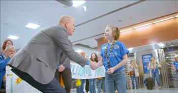 <p>One airline company that has actively worked to support sick children has reached a momentous milestone and celebrated the occasion in a big way.</p>

<p>Life is an unfair experience, often leaving people with questions that are unlikely to be answered on this side of heaven. One of life&rsquo;s biggest mysteries and toughest situations are sick children. Seeing innocent children inflicted with debilitating conditions or terminal illnesses is always a punch to the gut.&nbsp;</p>

<p>Thankfully, there are organizations that work hard to help young people suffering and battling diseases and conditions. Groups like Make-A-Wish help make the dreams and wishes of sick children come true. However, they wouldn&rsquo;t be able to do that without the assistance of other companies like Allegiant Air.</p>

<p>In a <a href="https://www.youtube.com/watch?v=9G8WTzRLEJI">clip posted on YouTube</a>, 8-year-old Annabelle, who has cystic fibrosis, travels to Las Vegas, flying on Allegiant Air. Annabelle is Allegiant Air&rsquo;s 2,000 Make-A-Wish kid.</p>

<p>Annabelle is going to Sin City because she&rsquo;s a big hockey fan and that&rsquo;s where her favorite NHL team resides, the Vegas Golden Knights.</p>

<p>But little did she know that once she reached her destination, Annabelle would receive a queen&rsquo;s welcome. As she stepped off the elevator at the Las Vegas airport, the 8-year-old was greeted by dozens of people cheering, holding banners, waving pom poms and filming the special moment.&nbsp;</p>

<p>Once at the airport, Annabelle received a Knights jersey, a hockey stick, a hat and dozens of people who wanted to meet her.&nbsp;</p>

<p>After making her way to the Knights arena by limo, Annabelle signed her contract with the team, and then it was time to lace up her skates. The Knights fan took the ice with the team and took a couple of shots at the goal.&nbsp;</p>

<p>What a beautiful moment that likely meant the world to the young woman and helped to take her mind off her sickness for a little while.</p>

<p><em><a href="https://www.godtube.com/bible/ephesians/4-32">Ephesians 4:32</a> &nbsp;&ldquo;And be kind to one another, full of pity, having forgiveness for one another, even as God in Christ had forgiveness for you.&rdquo;</em></p>
