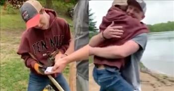 <p>Grab a tissue because you may need to dab a tear or two as you watch this heartwarming clip of a man with Down Syndrome who becomes overjoyed when his brother asks him to be his best man!&nbsp;</p>

<p>Check out this Storyful Viral video by Will Claussen. In a few short moments, you&rsquo;ll enjoy a tale filled with several critical elements. There is mystery and intrigue. There is heart and hugs.</p>

<p>We meet Henry (a.k.a. Hank) after he has dug up a bottle with a message in it. The bottle was &ldquo;found&rdquo; by his brother Will while they were out metal detecting, which is a favorite hobby of Henry&rsquo;s. Captions at the top of the frame show the discussion between Will, Henry, and Will&rsquo;s fianc&eacute;, Alyssa Johns, and captions at the bottom provide background.</p>

<p>Will (24) told Storyful that his 22-year-old brother has a form of high-functioning Down Syndrome. As Henry checks out the bottle, Alyssa asks off-camera where it came from and how the message got there. With a slight smile and an air of suspicion, Henry asks Will if he put the message in the bottle, but his older brother assures him that he did not.&nbsp;</p>

<p>Will retrieves the note from the bottle as Henry holds the bottle in one gloved hand, his shovel in the other. Alyssa re-positions herself so she can capture the brothers from the front; she doesn&rsquo;t want to miss the expressions she expects will come.&nbsp;</p>

<p>Inside is a request that Will has planted in the bottle. With a little help from Will, Henry reads it. Phrases like &ldquo;best bro&rdquo; and &ldquo;best friend&rdquo; are included in the message that ends with an exciting ask. The letter petitions Henry to be Will&rsquo;s best man!&nbsp;</p>

<p>As Henry finishes reading, Will wears a big smile, and one spreads across Henry&rsquo;s face as well. Henry exclaims, &ldquo;What!&rdquo; Will states the question again in full. Henry immediately drops his tool and the vessel that held the note and jumps into his brother&rsquo;s arms, legs wrapped around his waist in complete excitement!</p>

<p>That is obviously a &ldquo;yes&rdquo; from Henry!&nbsp;</p>

<p>Often, boyfriends work hard to execute the perfect marriage proposal. In this video, we see a man and his fianc&eacute; put in extra effort to invite a brother to stand up with them. They created a beautiful moment and a cherished memory!&nbsp;&nbsp;&nbsp;&nbsp;</p>

<p><em>&ldquo;What a person desires is unfailing love; better to be poor than a liar.&rdquo; <a href="https://www.godtube.com/bible/proverbs/19-22">Proverbs 19:22</a></em></p>
