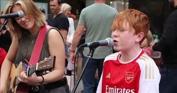 <p>Two young people, one of whom, given his talent and appearance, bears a striking resemblance to a massively popular musician, put on a remarkable street performance.</p>

<p>Doing anything in a public format, where people can offer opinions and criticism, can be nerve-racking. Those feelings of fear and anxiety can be so overwhelming that it gets to the point where people develop a fear of performing in public. It can keep people from using their God-given talents to reach their full potential.&nbsp;</p>

<p>Luckily, Allie Sherlock and 12-year-old Fionn Wheelan have not been deterred by any negative feedback they may have received. <a href="https://www.youtube.com/watch?v=kRBMO6KaqS4">In a video posted on YouTube</a>, the youngsters perform a duet on the side of a busy street to Leonard Cohen&rsquo;s hit from the 1980s, &ldquo;Hallelujah.&rdquo;</p>

<p>During the 5-and-a-half-minute clip, Allie plays the bass guitar and sings. She is joined by Fionn, a young redheaded child, who helps Allie out by providing vocals. She gets their performance started by strumming on her guitar and singing the first verse and the tune&rsquo;s memorable but simple chorus.</p>

<p>Then, Fionn joins in, singing the second verse by himself. The young man, from the moment he opens his mouth and starts singing, will have most people shocked and baffled. His voice is stunning and has a terrific, soothing and professional-sounding tone.&nbsp;</p>

<p>It's rather hard to believe that a voice that is so mature and pleasant is coming from someone so young. Some may even, as the video&rsquo;s title does, draw comparisons between Fionn and music superstar Ed Sheeran. The clip&rsquo;s title declares that &ldquo;&rsquo;12 year old young Ed Sheeran&rsquo; is the new Ed.&rdquo;</p>

<p>Whether the young man goes on to have a career like Ed Sheeran is unclear at this point. But what is clear to anyone with a working set of ears is that Allie and Fionn&rsquo;s street performance is outstanding! The several dozen people who have gathered to take in the show also agree, as they give the pair a well-deserved round of applause.&nbsp;</p>

<p><em><a href="https://www.godtube.com/bible/ephesians/5-19">Ephesians 5:19</a> &ldquo;Speaking to yourselves in psalms and hymns and spiritual songs, singing and making melody in your heart to the Lord;&rdquo;</em></p>

