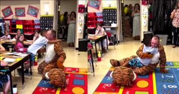 <p>One father who had been deployed with the military, serving in the Middle East, found a unique way to surprise his young son following his return to the United States.</p>

<p>The men and women who serve in the nation&rsquo;s armed forces deserve all the respect and praise they receive. They willingly put themselves on the frontlines, often in dangerous situations and places around the world. But their often-extended periods of deployment can be tough on their families.</p>

<p>A <a href="https://www.youtube.com/watch?v=8ODtzySld1o">video posted on YouTube</a> shows the pure, unbridled joy and happiness of one young man, 7-year-old Eli, after he spotted his military father.&nbsp;</p>

<p>Sgt. Perry Chronister, a member of the U.S. National Guard, had been away from his family for about a year. The video mentions that he had been serving in the Middle East.&nbsp;</p>

<p>After returning to the United States, Perry wanted to surprise Eli with his return. But he needed some help from his son&rsquo;s elementary school in order to do it.&nbsp;</p>

<p>The mascot of Eli&rsquo;s Ohio elementary school is a tiger. But little did the second grader know that the man in the suit was his father.</p>

<p>The clip shows the tiger walking into the classroom and then soon after kneeling in front of Eli. When it is time for the big reveal, Perry removes his mask and Eli leaps on his dad, hugging him and knocking him to the ground.</p>

<p>Eli&rsquo;s reaction is more than enough to say that he is thrilled to have his father back with him. That&rsquo;s a moment that father and son are sure to cherish for the rest of their lives.&nbsp;</p>

<p>For those students who may have been left bewildered by what they have just witnessed, a teacher tries to explain the situation to the rest of the children.&nbsp;</p>

<p><em><a href="https://www.godtube.com/bible/ephesians/6-4">Ephesians 6:4</a> &ldquo;And, you fathers, do not make your children angry: but give them training in the teaching and fear of the Lord.&rdquo;</em></p>
