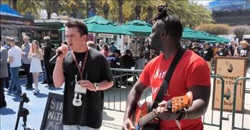 <p>Check out this video of a teenager with autism who steps up to a mic in public and blows everyone in the crowd away with his cover of John Mayer&rsquo;s &lsquo;Gravity.&rsquo;</p>

<p>A man named Reggie likes to ask strangers to sing with him while he gets to know a little about them. In this video, Reggie sings with Ryan and learns more about his story.</p>

<p>&ldquo;When I ask total strangers to sing, part of the fun of it is learning more about who they are,&rdquo; Reggie said in the video. &ldquo;What you&rsquo;ll see here is me meeting Ryan for the first time. However, it was our conversation after this moment that I learned something very interesting about him. It turns out that for most of Ryan&rsquo;s life, he hasn&rsquo;t been able to speak.&rdquo;</p>

<p>Ryan was diagnosed with Autism at 3 years old, and he couldn&rsquo;t communicate until he was about 10 years old. The way he learned to speak was actually by memorizing song lyrics until the words made sense.&nbsp;</p>

<p>He listened to all the Beatles albums for about a year, and then only Michael Jackson&rsquo;s albums for about 6 months, according to his dad. And learning to play musical instruments came easier to Ryan than learning how to talk.</p>

<p>&ldquo;What changed my life was music,&rdquo; shared Ryan. &ldquo;And it made me feel more verbal and it made me feel more confident.&rdquo;</p>

<p>The interaction between Reggie and Ryan was very sweet, and it was clear to see how music has impacted Ryan&rsquo;s life. Ryan&rsquo;s parents, Laura and Travis, left a message for Reggie on his YouTube page explaining how grateful they were for Reggie&rsquo;s interaction with their son.</p>

<p>&ldquo;Reggie, I&rsquo;ve been trying to find the words to tell you how grateful I am. When this video was taken, never in my wildest dreams did I think this would happen. We are so thankful to you and to hear this conversation just happen organically, and you listened&hellip; like really listened&hellip;with your body language and how you would light up when he spoke of his music. I&rsquo;m not sure what it was, but in this moment I felt so many emotions&hellip; love, pride, thankfulness&hellip; all of it. I am so grateful you two had this time together,&rdquo; they <a href="https://www.youtube.com/watch?v=tMktEBdTZIA">shared</a>.</p>

<p>We hope that you enjoyed this video today and it was able to bring a smile to your face!</p>
