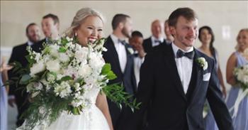 <p>Check out this sweet video with Johnathan and Emily Martin as they sing &ldquo;Two Becoming One,&rdquo; their beautiful Christian wedding song. Released in February 2017, Jonathan and Emily wrote a song that set to music many of the scriptures related to marriage. The song has been played at countless weddings, and it&rsquo;s easy to see why.</p>

<p><a href="https://jonathanandemilymartin.com/our-story">Jonathan and Emily</a> met as students at Belmont University in Nashville, and they married in 2010. They began their ministry after marrying, singing with friends in a group called Mosaic. While Mosaic members all remain fast friends, the group of creatives married, started families, and went on to build solo/duet musical careers.&nbsp;</p>

<p>Among their many artistic passions, Jonathan and Emily have a desire to encourage Godly marriages. Johnathan released a solo pop project to celebrate the gift of marriage and the beauty of self-sacrificing love in 2020&mdash;in recognition of their own 10th anniversary.</p>

<p>Couples choosing &ldquo;Two Becoming One&rdquo; for their ceremony or reception certainly have a great understanding of God's purpose and design for marriage. The lyrics are inspirational and instructional. The voices are lovely.&nbsp;</p>

<p>And, here, the Martins add a moving montage of newlyweds, dads and daughters, and wedding parties to their music, and the result is an inspirational and touching video!&nbsp;&nbsp;</p>

<p>Here are a few lines from &ldquo;Two Becoming One&rdquo;:</p>

<p>Here's my promise<br />
I'm yours to hold<br />
I'll stay here by your side&nbsp;</p>

<p>We are two becoming one</p>

<p>Amidst the gorgeous images of girls in gowns, don&rsquo;t miss the sweetest first look at 2:35. It is precious! Then, watch another guy at 3:05 when he embraces his bride after seeing her ready for their big day. The video captures that couple as they pray with their closest family and friends. That is truly the foundation on which marriage should start!</p>

<p>Thanks, Jonathan and Emily, for writing and performing a song that provides a reset&mdash;a focus&mdash;for Christ-loving couples who marry this year and in years to come!&nbsp;&nbsp;</p>

<p><em>&ldquo;That is why a man leaves his father and mother and is united to his wife, and they become one flesh.&rdquo; <a href="https://www.godtube.com/bible/genesis/2-24">Genesis 2:24</a></em></p>
