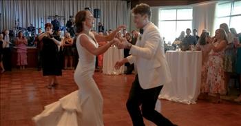 <p>An entire family showed off their moves and fancy footwork at a young woman&rsquo;s wedding reception during the traditional father-daughter dance.</p>

<p>Weddings and all the festivities surrounding the ceremony are instances when precious, cherished moments are created. From the bride walking down the aisle, to exchanging vows and the throwing of the bouquet, there are dozens of opportunities to create special memories.</p>

<p>As a video <a href="https://www.youtube.com/watch?v=lBSGU2-W7r0">posted on YouTube</a> shows, a family used a traditional dance at a wedding reception to create a memory that no one, especially the bride and her family, will ever forget. Typically, the dance between the bride and her father is to a slow, sappy song that holds a special meaning to them. But one family turned that dance on its head.&nbsp;</p>

<p>Instead of a slow song about &ldquo;daddy&rsquo;s little girl,&rdquo; the bride and her father strutted their stuff in front of friends and family to Bobby Darin&rsquo;s classic, &ldquo;Mack the Knife.&rdquo; It&rsquo;s clear very early on that both the bride and her father have skills when it comes to the dance floor.&nbsp;</p>

<p>They swing and sway back and forth effortlessly, displaying their coordination and sure-footedness. Those attendees standing around watching love it. There are several very audible shouts and cheers from the onlookers.&nbsp;</p>

<p>But about 30 seconds into the clip, dad gets pushed aside as one young man walks onto the dance floor, indicating he is taking over for now. The father-daughter dance has now turned into a sibling dance routine. The bride&rsquo;s brother also moves about the dance floor with confidence and grace, wowing the people witnessing the sight before them.&nbsp;</p>

<p>Then around the 1:10-minute mark, a second guy comes along and literally shoves his brother off the dance floor. A second brother of the bride shows that smooth, impressive dance moves seemingly run in their family.&nbsp;</p>

<p>But don&rsquo;t fear. The clip ends much like it began. Dad enters the dance floor later in the clip, finishing the dance with his now-married daughter.&nbsp;</p>

<p><em><a href="https://www.godtube.com/bible/psalms/30-11">Psalm 30:11</a> &ldquo;You have turned for me my mourning into dancing: you have put off my sackcloth, and girded me with gladness;&rdquo;</em></p>
