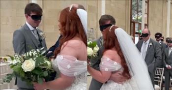 <p>A bride with a physical disability came up with a unique way for her family, friends and the man she was marrying to experience a little bit of what she goes through on a daily basis.</p>

<p>Many people get stuck and set in their ways, refusing to change their opinions or even consider other thoughts or ideas on a number of topics. They see things from their perspective, and so that must be the only and correct way, many people believe. But, of course, that is an erroneous type of thinking.&nbsp;</p>

<p>A <a href="https://www.youtube.com/shorts/7obXMmHPCGo">clip posted on YouTube</a> shows that a blind woman, on her wedding day, wanted to show her future husband and those attending the ceremony what it&rsquo;s like to be blind.</p>

<p>The video begins with the bride, dressed in her beautiful wedding dress, exiting the vehicle and arriving at the church. With help from her bridesmaids and a man presumed to be her father, the young woman makes her way to the church. As she does this, text appears in the video explaining what she asked her future husband and guests to do and why.</p>

<p>&ldquo;I&rsquo;m blind and I blindfolded my sighted husband and guests when I walked down the aisle&hellip; this is their reaction when they lived a moment in my shoes,&rdquo; the text reads.</p>

<p>The video continues as the young woman reaches her future husband, who is blindfolded, as she requested. But then more text pops up, stating something beautiful, a special moment took place between her and her groom.</p>

<p>&ldquo;Before Ollie took his blindfold off we had a moment for him to feel my dress so he could know why I chose it,&rdquo; the text reads.</p>

<p>That&rsquo;s a special moment they will remember for the rest of their lives. The video is also a reminder to be more empathic. Stop, consider and look at situations from the perspective of others. What does it feel and look like to be in their shoes? How would I react if in that position?&nbsp;</p>

<p><em><a href="https://www.godtube.com/bible/2-corinthians/4-18">2 Corinthians 4:18</a> &ldquo;While our minds are not on the things which are seen, but on the things which are not seen: for the things which are seen are for a time; but the things which are not seen are eternal.&rdquo;</em></p>
