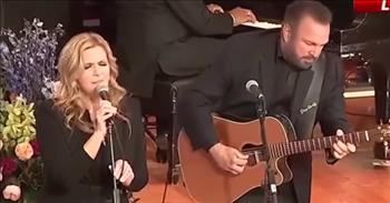 <p>Two of the biggest names in country music &ndash; Garth Brooks and Trisha Yearwood &ndash; turned in a moving and emotional performance of a John Lennon classic at the memorial service for former First Lady Rosalynn Carter.</p>

<p>Sadly, because of sin, death is a part of life. All will experience it at one time or another. But even before that point, death is something that has likely touched and impacted everyone&rsquo;s life. Losing a loved one, regardless of the circumstances, will always be a time of grief, pain and sorrow. But while time may remove some of that sting and hurt, their absence will forever be noticeable.</p>

<p>Rosalynn Carter, the wife of the 39th President of the United States, Jimmy Carter, passed away at 96 years old. A memorial service for the former first lady and Georgia native brought many recognizable people together to remember and commemorate her life.&nbsp;</p>

<p>Two of those people who attended Rosalynn&rsquo;s service were musicians Garth Brooks and Trisha Yearwood. Not only were they in attendance, but they also performed &ldquo;Imagine,&rdquo; a classic song from the late John Lennon.&nbsp;</p>

<p>In a <a href="https://www.youtube.com/watch?v=wrTHa3IL_rU">clip posted on YouTube</a>, Garth strums on a guitar as his wife, Trisha, sings the beloved tune. Garth joins in and sings sporadically, stepping to the microphone to belt out a few lyrics. But for the most part, Trisha shoulders the singing responsibilities.</p>

<p>&ldquo;You may say I&rsquo;m a dreamer&nbsp;<br />
But I&rsquo;m not the only one<br />
I hope someday you&rsquo;ll join us<br />
And the world will live as one&rdquo;</p>

<p>At the conclusion of their touching and solemn performance, several give the talented couple a hearty round of applause.</p>

<p>Also, right before the clip ends, the camera focuses on Rosalynn's casket. Trisha is spotted walking over as she momentarily places a hand on the casket.&nbsp;</p>

<p>Prayers go out to the Carter family in their time of grief.&nbsp;</p>

<p><em><a href="https://www.godtube.com/bible/revelation/21-4">Revelation 21:4</a> &ldquo;And God shall wipe away all tears from their eyes; and there shall be no more death, neither sorrow, nor crying, neither shall there be any more pain: for the former things are passed away.&rdquo;</em></p>
