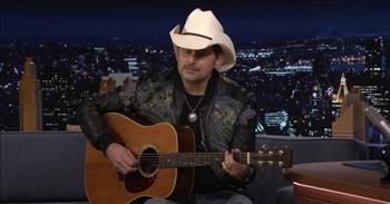 <p>Country music superstar Brad Paisley has been married for 20 years, and on <em>The Tonight Show with Jimmy Fallon</em>, he performed a hilarious tune about one of the keys to a happy, loving and long-lasting marriage.</p>

<p>Marriage is a life-changing and lifelong commitment between two people. It&rsquo;s a promise that no matter what happens in life &ndash; good or bad &ndash; those two people will remain together forever. As anyone knows, marriage is not always easy. In fact, there will be tough times and periods of disagreement. But having a sense of humor can go a long way in creating a happy and healthy relationship.</p>

<p>In a <a href="https://www.youtube.com/watch?v=mwqaN2oGVYA">clip posted on YouTube</a>, Brad sang an original tune of his, which he says he wrote for his now-wife after she asked him to write a song for her. She wanted something special for their wedding day.&nbsp;</p>

<p>Originally, he says he remembers being a little annoyed at her request. But eventually, he gave in and wrote his now-wife a song. It&rsquo;s a song he has never released and one that he performed for her on their wedding day.</p>

<p>In the clip, Brad reaches over the couch, picks up a guitar, and is soon strumming along on the instrument, singing the lyrics to the laugh-out-loud song about marriage.</p>

<p>The song begins with Brad singing how the love of his life is not into big, flashy gifts or displays of affection. She doesn&rsquo;t even want jewelry or another dress. Instead, he has learned, he sings, one much easier way to show her how much he cares.</p>

<p>&ldquo;If I want to show her how much I adore her<br />
The best way that I&rsquo;ve found<br />
Is to make sure when I&rsquo;m finished<br />
I put that toilet seat down&rdquo;</p>

<p>Jimmy and the entire studio audience erupted with laughter and applause at Brad&rsquo;s hysterically funny song.&nbsp;</p>

<p><em><a href="https://www.godtube.com/bible/genesis/2-24">Genesis 2:24</a> &ldquo;For this cause will a man go away from his father and his mother and be joined to his wife; and they will be one flesh.&rdquo;</em></p>
