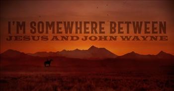 <p>It&rsquo;s history in the making with the new iconic song &lsquo;Jesus And John Wayne&rsquo; by Alabama, The Oak Ridge Boys, and Gaither.&nbsp;</p>

<p>Do you ever feel like most days you walk the fine line between being a sinner and a saint? Then you will love &ldquo;Jesus And John Wayne.&rsquo; The song describes the journey through life of a young cowboy as he struggles between sinner and sainthood.&nbsp;</p>

<p>We can relate to the lyrics whether or not we wear boots and live in wide open spaces.&nbsp;</p>

<p>Somewhere between Jesus and John Wayne<br />
A cowboy and a saint, crossing the open range<br />
I try to be more like You, Lord but most days I know I ain't<br />
I'm somewhere between Jesus and John Wayne</p>

<p>The song was released in 2023. It was the first time in country history when Alabama, The Oak Ridge Boys, and Gaither collaborated on a song. It was also a way to pay tribute to Bill and Gloria Gaither.&nbsp;</p>

<p>&ldquo;It was so exciting to record with Alabama. We have all grown up together in the music business, and they are some of our very best friends,&rdquo; Duane Allen of The Oak Ridge Boys <a href="https://www.ccmmagazine.com/news/alabama-the-oak-ridge-boys-collaborate-for-first-time-ever-on-jesus-and-john-wayne/">said</a>. &ldquo;We all grew up loving Jesus, and as little boys (we are still little boys at heart!), we also loved John Wayne. I hope you enjoy listening as much as we enjoyed singing with Alabama.&rdquo;</p>

<p>This song was the perfect way to combine gospel music with country, the result couldn&rsquo;t be more relatable or catchy. It&rsquo;s a reminder of the passage in Hebrews where we are told to run the race set before us as we turn from sin and try to live a life that reflects our savior. But it isn&rsquo;t easy and we are reminded to strive to be like Jesus every day.&nbsp;</p>

<p>We hope you enjoy listening to this legendary song. May it keep your boots walking towards Jesus as we praise God for His grace and forgiveness.&nbsp;</p>

<p><em><a href="https://www.godtube.com/bible/hebrews/12-1">Hebrews 12:1</a> &ldquo;Therefore, since we are surrounded by so great a cloud of witnesses, let us also lay aside every weight, and sin which clings so closely, and let us run with endurance the race that is set before us.&rdquo;</em></p>
