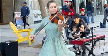 <p>A musically gifted young woman turned in a stunning performance of &ldquo;Gimme! Gimme! Gimme!,&rdquo; a tune from the legendary disco-era group ABBA, on the violin.&nbsp;</p>

<p>The Lord has blessed everyone with many gifts, talents and skills. While those gifts are from God, on loan to us for a limited period, He expects a good return on His investment. We are supposed to use, invest in and multiply those talents and glorify His name in the process.&nbsp;</p>

<p>One way to bring glory to and honor His name is simply by using those skills and abilities. Karolina Protsenko has been blessed with a ton of musical talent, specifically on the violin. In a <a href="https://www.youtube.com/watch?v=IrZBSVRnb5Q">clip posted on YouTube</a>, the teenage violinist performs a lovely rendition of &ldquo;Gimme! Gimme! Gimme!&rdquo;</p>

<p>&ldquo;Gimme, gimme, gimme a man after midnight<br />
Won&rsquo;t somebody help me chase the shadows away?<br />
Gimme, gimme, gimme a man after midnight<br />
Take me through the darkness to the break of the day&rdquo;</p>

<p>Not only is she excellent on the violin, playing the stringed instrument with expertise and at a rapid pace, but she also seems to enjoy performing. Throughout the entire 3-minute and 20-second clip, she dances, hops and twirls all around the street as a sizable crowd takes in her stunning performance.&nbsp;</p>

<p>A couple of people taking in the upbeat and catchy violin cover of &ldquo;Gimme! Gimme! Gimme&rdquo; move and groove along to the music. They slightly move their body to the beat.&nbsp;</p>

<p>Even if someone is not the biggest ABBA or disco fan, it&rsquo;s still easy to appreciate Karolina&rsquo;s talent and skill on the violin.&nbsp;</p>

<p>Several who commented on the video&rsquo;s YouTube link mentioned how much they loved Karolina&rsquo;s cover of the ABBA song.</p>

<p>&ldquo;That was awesome, Karolina! Looks like you were having fun playing that song too! So much energy! Love it!&rdquo; <a href="https://www.youtube.com/watch?v=IrZBSVRnb5Q&amp;lc=Ugywyt0RM586lFeFsU94AaABAg">one person wrote</a>.</p>

<p>&ldquo;ABBA wrote some amazing songs, this being one and your beautiful violin playing does it awesome justice, BRAVO!!!!&rdquo; <a href="https://www.youtube.com/watch?v=IrZBSVRnb5Q&amp;lc=Ugxi6ItR6XySrdnXuyR4AaABAg">another individual added</a>.&nbsp;</p>

<p><em><a href="https://www.godtube.com/bible/colossians/3-16">Colossians 3:16</a> &ldquo;Let the word of Christ dwell in you richly in all wisdom; teaching and admonishing one another in psalms and hymns and spiritual songs, singing with grace in your hearts to the Lord.&rdquo;</em></p>
