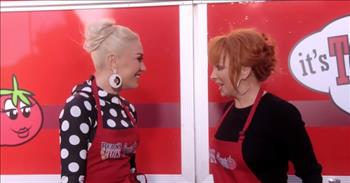 <p>Two of the biggest names in music, Reba McEntire and Gwen Stefani, took some time to take out a food truck and treat a handful of people to tater tots.</p>

<p>The food industry is high-stress, highly competitive and extremely demanding. Customers always have specific requests when making their orders. They also want to receive their meal or snacks in a timely fashion. Speed and accuracy, like many other industries, are the name of the game in the food industry.&nbsp;</p>

<p>In a <a href="https://www.youtube.com/watch?v=PTOG5Lg2C2Q">clip posted on YouTube</a>, the Queen of Country Music, Reba McEntire and the lead singer of No Doubt, Gwen Stefani, learned a little about working in the food industry. The short, 3-minute clip begins with the two singers, combining Reba&rsquo;s tater tots and Gwen&rsquo;s sauce, hitting the road in a food truck.&nbsp;</p>

<p>Or they at least tried to hit the road.&nbsp;</p>

<p>The Voice coaches encounter trouble as their truck momentarily refuses to start. But have no fear, Reba, while working under the hood, beats on the vehicle with a wrench a couple of times, which seems to fix the issue. Magically, the truck starts up, and they are off and running.</p>

<p>They next run into another problem. Gwen has an issue understanding Reba&rsquo;s food lingo.</p>

<p>&ldquo;Rounds of tots for a walk,&rdquo; Reba tells Gwen.</p>

<p>&ldquo;What does that mean?&rdquo; Gwen asks.</p>

<p>&ldquo;Tots to go,&rdquo; Reba explains.</p>

<p>But this wasn&rsquo;t their only problem with communication.</p>

<p>&ldquo;Get me a cup of mud,&rdquo; Reba demands.</p>

<p>&ldquo;That&rsquo;s not even a real thing,&rdquo; Gwen states.</p>

<p>&ldquo;It&rsquo;s a cup of coffee,&rdquo; Reba adds.</p>

<p>&ldquo;You&rsquo;re just making all of this up,&rdquo; Gwen says.</p>

<p>Eventually, despite their issues with the truck and the kitchen lingo, the two serve food to a handful of customers. Their food seemed to go well. No one voiced a complaint with the two enterprising cooks in the clip.</p>

<p><em><a href="https://www.godtube.com/bible/john/6-35">John 6:35</a> &ldquo;And Jesus said to them, &lsquo;I am the bread of life: He that cometh to me, shall never hunger; and he that believeth in me, shall never thirst.&rdquo;</em></p>
