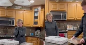 <p>A grandmother and grandfather received an unexpected but deeply moving and tear-inducing surprise for Christmas when their adult grandchildren arrived at their house for a sleepover.</p>

<p>Most grandparents, over time, develop deep, committed relationships and bonds with their grandchildren. Hundreds of videos on social media show sweet grandchildren excitedly running to their grandmother or grandmother immediately after spotting them. But nearly all those videos involve tiny children and never adult grandchildren approaching their grandparents with unmitigated joy and happiness.&nbsp;</p>

<p><a href="https://www.youtube.com/watch?v=pc5uYEcRAJA">One clip posted on social media</a> shows seven adult cousins showing up unexpectedly at their grandparents&#39; residence show on Christmas. It&rsquo;s clear from the puzzled looks on their grandmother and grandfather&rsquo;s faces that they are confused and unsure of what to make of their visitors&#39; sudden appearance.&nbsp;</p>

<p>With blankets, sleeping bags and other supplies in hand, the adult grandchildren proudly announce that they have arrived at their grandparents&#39; house for a slumber party.&nbsp;</p>

<p>&ldquo;We came to have a sleepover,&rdquo; one woman states as her grandmother opens the door.</p>

<p>&ldquo;You came to have a sleepover?&rdquo; the grandmother asks.</p>

<p>The grandmother, once she comprehends their intentions, is thrilled with their plans for the evening.</p>

<p>&ldquo;Well, that&rsquo;s great,&rdquo; the grandmother says. &ldquo;Are you serious?&rdquo;</p>

<p>Later in the clip, someone asks her grandmother if she is bothered by her grandchildren&rsquo;s sudden and unexpected appearance in her home.</p>

<p>&ldquo;That&rsquo;s the best Christmas present ever,&rdquo; she enthusiastically answers.</p>

<p>Seconds later, the grandmother becomes overwhelmed with emotion. She is moved by her grandchildren&rsquo;s sweet, moving and loving plans to spend the night with her.&nbsp;</p>

<p>The grandmother buries her face in her hands and begins sobbing. Two of her granddaughters walk over and give her a loving embrace.</p>

<p>What a simple, but simple gesture that likely meant the world to those grandparents, especially, as the video shows, to the grandmother.</p>

<p>Who wouldn&rsquo;t want such a sweet surprise?&nbsp;</p>

<p><em><a href="https://www.godtube.com/bible/proverbs/17-6">Proverbs 17:6</a> &ldquo;Children&rsquo;s children are the crown of old men; and the glory of children is their fathers.</em></p>
