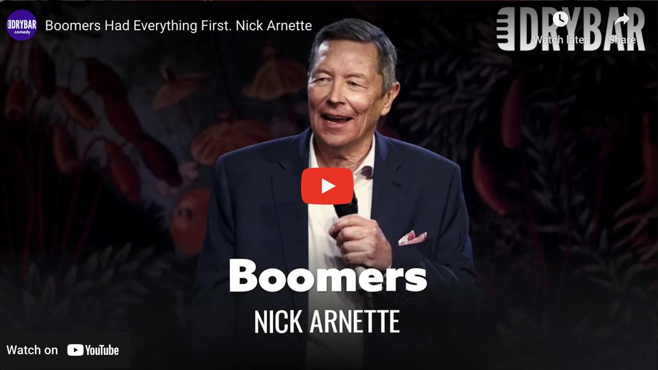 <p>Boomers had everything first, and Nick Arnette is here to tell you all about it in this clip from his full Dry Bar Comedy special. Whether its long hair or bell bottoms or even tattoos everything that hipsters think is cool, boomers had it first.</p>
