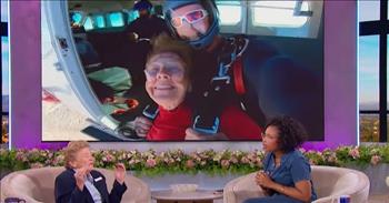 <p>A woman in her 80s who loves skydiving and has completed more than 600 jumps has no plans to stop leaping from a high-flying aircraft she said during an appearance on <em>The Jennifer Hudson Show</em>.&nbsp;</p>

<p>Everyone has things that terrify them, whether they want to admit it or not. Many individuals are afraid of public speaking, fearing all those eyeballs and the judgment from others. Another common one is heights, with several people preferring to stay on the ground. Like heights, some people aren&rsquo;t too keen on the idea of flying. They would rather travel by another method.</p>

<p>Kim Emmons Knor is not afraid of flying. But, then, the 84-year-old woman is not like most people. She enjoys jumping out of planes.&nbsp;</p>

<p><a href="https://www.youtube.com/watch?v=fF7XkDwGRrQ">During an interview</a> on <em>The Jennifer Hudson Show</em>, Kim revealed that she has leaped out of planes hundreds of times. To be exact, she has jumped 607 times!</p>

<p>Kim explained that her love of jumping from a plane started as a young, 6-year-old girl, following her uncle&rsquo;s return from flight training in the Navy. Her uncle brought a ripped parachute home, and Kim slept in that torn parachute night after night.&nbsp;</p>

<p>She was enthralled and mesmerized by the stories her uncle told of him having to jump out of a burning plane.&nbsp;</p>

<p>&ldquo;And ever since that day, I just want to jump,&rdquo; Kim said. &ldquo;I want to jump all the time.&rdquo;&nbsp;<br />
Kim added that there is one thing that she loves to do when leaping from an aircraft.</p>

<p>&ldquo;My favorite thing is being under a canopy,&rdquo; Kim said. &ldquo;A freefall is fun and everything, but I love to open high so I can just drift around and watch that world down there passing by.&rdquo;</p>

<p>The elderly daredevil has no plans to stop. She told Jennifer that she is currently on track to complete 1,000 jumps!</p>

<p>What a fascinating and fearless woman who has seen God&rsquo;s beautiful creation many times from a unique perspective, high above the earth while falling quickly toward it.&nbsp;</p>

<p><em><a href="https://www.godtube.com/bible/isaiah/41-10">Isaiah 41:10</a> &ldquo;Have no fear, for I am with you; do not be looking about in trouble, for I am your God; I will give you strength, yes, I will be your helper; yes, my true right hand will be your support.&rdquo;</em></p>
