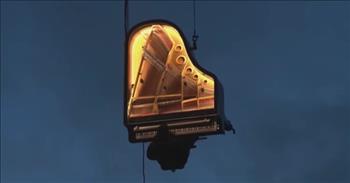 <p>A man was captured on video sitting at and playing a piano suspended more than 30 feet in the air.</p>

<p>Musicians and artists are always looking for ways to push themselves and their talent. They constantly seek ways to use their God-given gifts to create beautiful sounds in new and inventive methods. This is in keeping with the good Lord&rsquo;s desire for us to use our talents, gifts and skills for a healthy return. What good is a gift if it&rsquo;s never opened and used?&nbsp;</p>

<p>A <a href="https://www.youtube.com/watch?v=F6zJf2yASdU">clip posted on YouTube</a> shows how one man used his musical abilities to hit some actual high notes!&nbsp;</p>

<p>The man, Swiss pianist Alain Roche, is strapped in a chair as his fingers tickle the ivories, with them dancing back and forth on the keys. The piece he plays, according to the video, is called &ldquo;Winter Solstice.&rdquo; He does all this while he and the piano are dangling 33 feet in the air.</p>

<p>In addition to him and the piano being suspended in the air, Alain must contend with the elements. In the clip, he mentions that depending on the weather, whether it be the rain, snow, wind or chilling temperatures, the piece changes a little bit every time.</p>

<p>The clip states that Alain&rsquo;s insane piano performance was part of an art exhibit. His piano playing even managed to capture an audience. Several people brought lawn chairs and blankets with them as they bundled up to take in the one-of-a-kind performance.&nbsp;</p>

<p>What an odd but interesting take on playing the piano. Most people play the large instrument while it sits on the ground. Playing the piano while it&rsquo;s hanging 30 feet in the air is one way to test your skills. Those who play the piano and have a fear of heights probably would not fare too well.&nbsp;</p>

<p><em><a href="https://www.godtube.com/bible/psalms/104-33">Psalm 104:33</a> &ldquo;I will make songs to the Lord all my life; I will make melody to my God while I have my being.&rdquo;</em></p>
