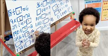<p>One highly intelligent young man, a 2-year-old, possesses quite the impressive skill of quickly solving math problems.</p>

<p>In school, most people had at least some classes they seemed to have a natural aptitude in and picked up the lessons easily and quickly. That may have been history, English or even shop class. For whatever reason, the knowledge and skills dispensed in those courses were acquired easily, with little effort.</p>

<p>But on the other hand, everyone had other courses that weren&rsquo;t as easy. Courses like science, health and math may have given you fits, and even with extra study and practice, it still didn&rsquo;t click. For me, that was always math. Working with numbers was always something that I struggled with mightily.&nbsp;</p>

<p>However, one young man, in a <a href="https://www.instagram.com/p/C2RPOX_AwTC/">video posted on Instagram</a>, demonstrates his genius-level intelligence and grasp of math and mathematical concepts. In the video, the 2-year-old stands at a whiteboard with a handful of problems written on it.&nbsp;</p>

<p>The little guy then approaches and while talking and mumbling to himself, quickly moves down the board, filling in the answers. His swift pace would be impressive for someone much older than him, but considering he&rsquo;s only 2 years old, it&rsquo;s simply astounding.</p>

<p>After he writes in his answers, the young man is all smiles. He also has his own personal cheering section. Two people out of frame are heard clapping for the little guy, exclaiming, &ldquo;Good job!&rdquo;</p>

<p>God has blessed everyone with different skills, talents and interests. He expects us to use those gifts to bring glory and honor to His name. Whatever He gives us, He expects a return, especially when it comes to our God-given gifts and talents. After all, what good is a gift if it&rsquo;s never opened and used?&nbsp;</p>

<p><em><a href="https://www.godtube.com/bible/ephesians/6-4">Ephesians 6:4</a> &ldquo;And, you fathers, do not make your children angry: but give them training in the teaching and fear of the Lord.&rdquo;</em></p>
